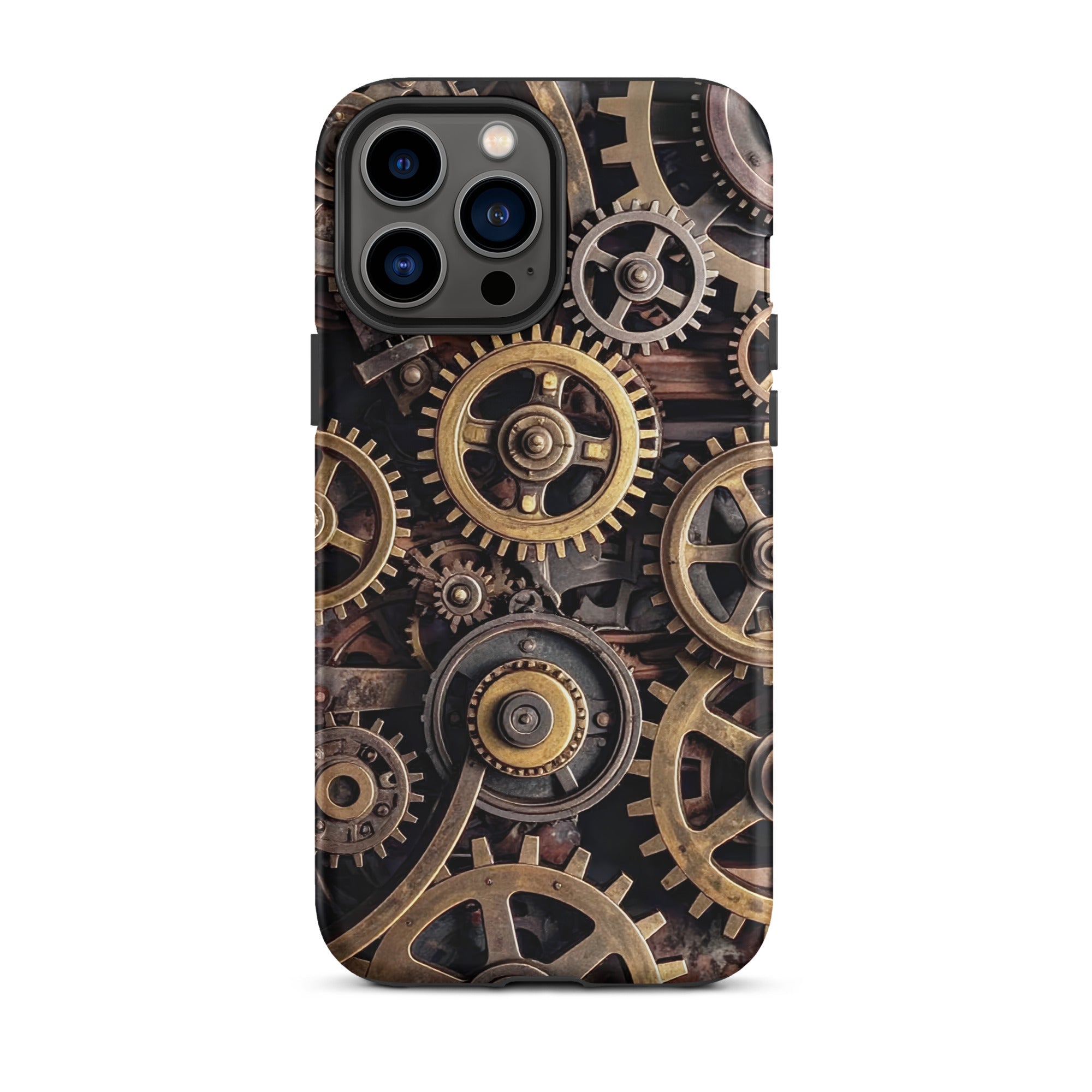 Carcasa resistente para iPhone – Engranajes steampunk de latón - CeluMovil