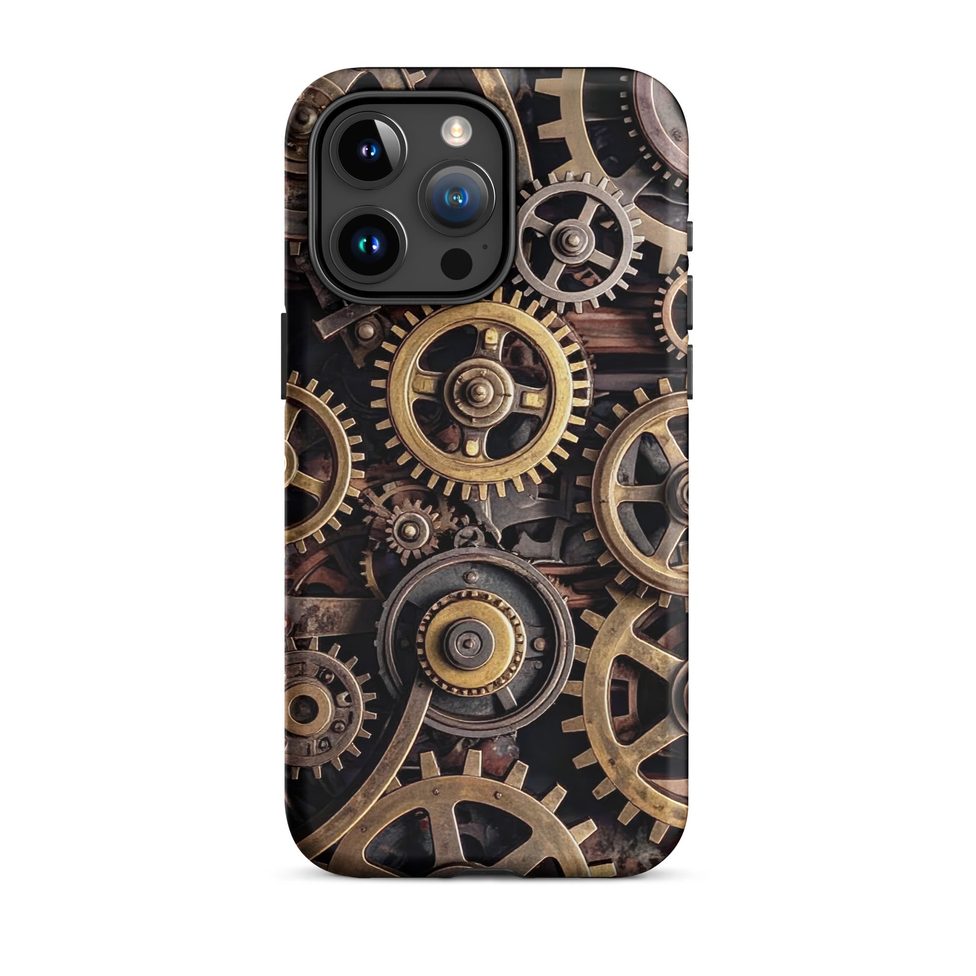 Carcasa resistente para iPhone – Engranajes steampunk de latón - CeluMovil