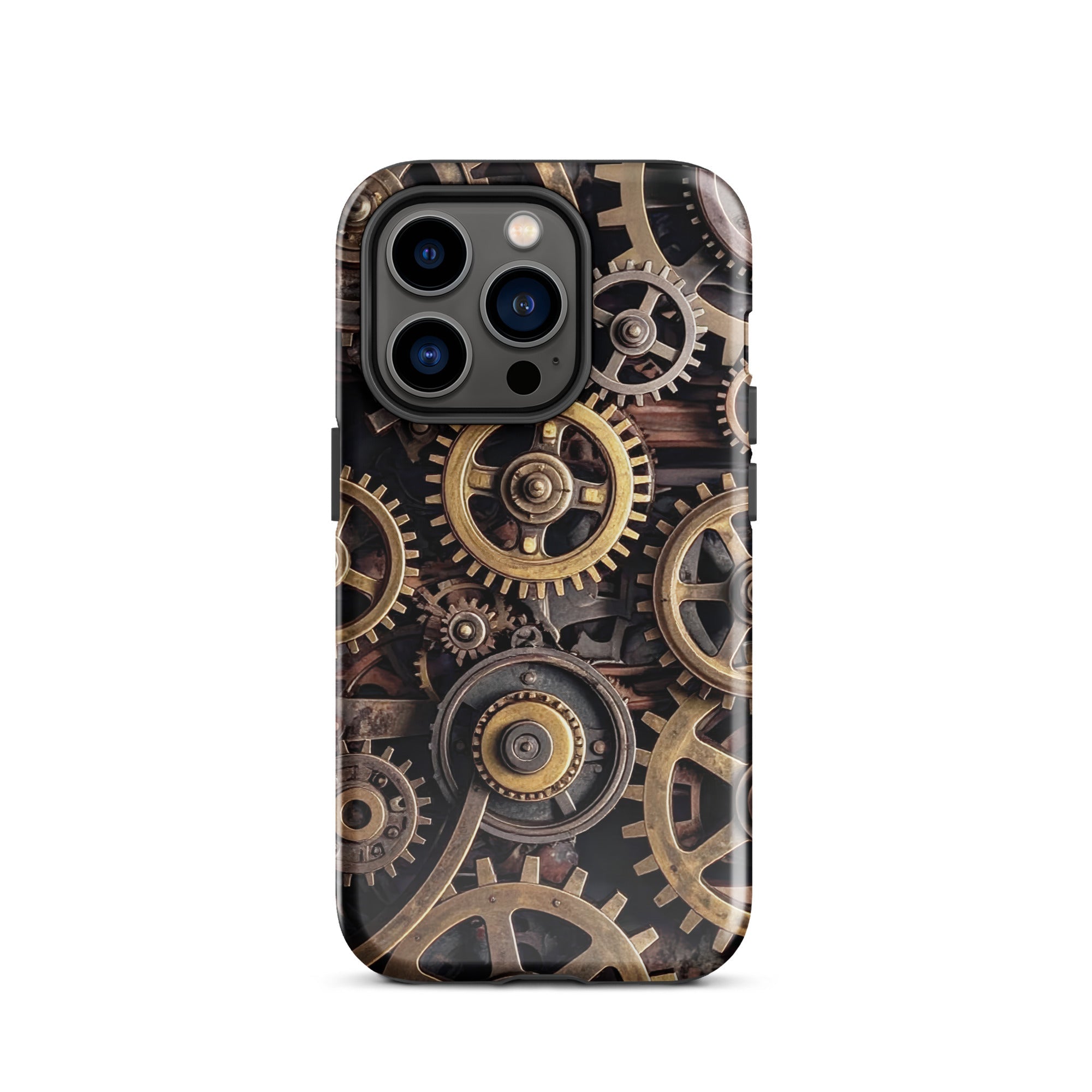 Carcasa resistente para iPhone – Engranajes steampunk de latón - CeluMovil