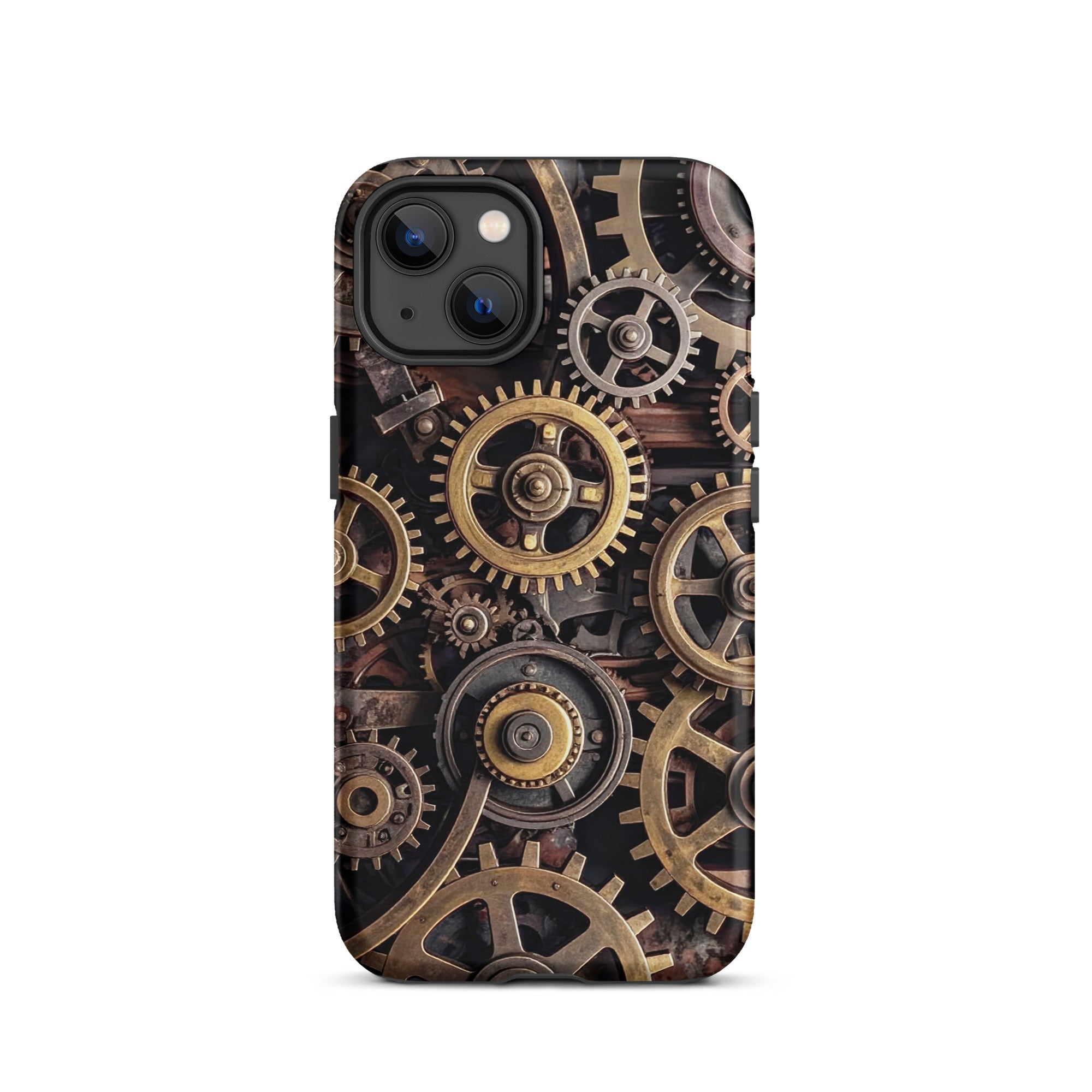 Carcasa resistente para iPhone – Engranajes steampunk de latón - CeluMovil