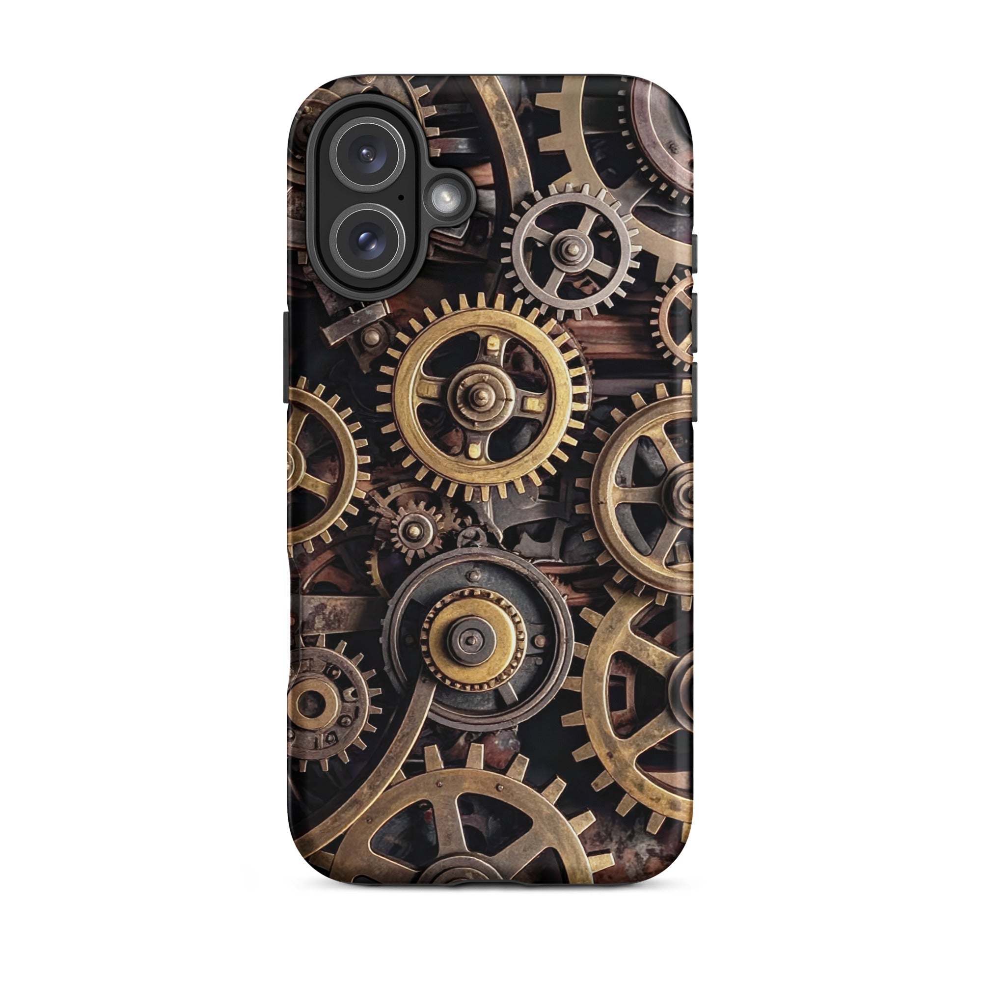 Carcasa resistente para iPhone – Engranajes steampunk de latón - CeluMovil