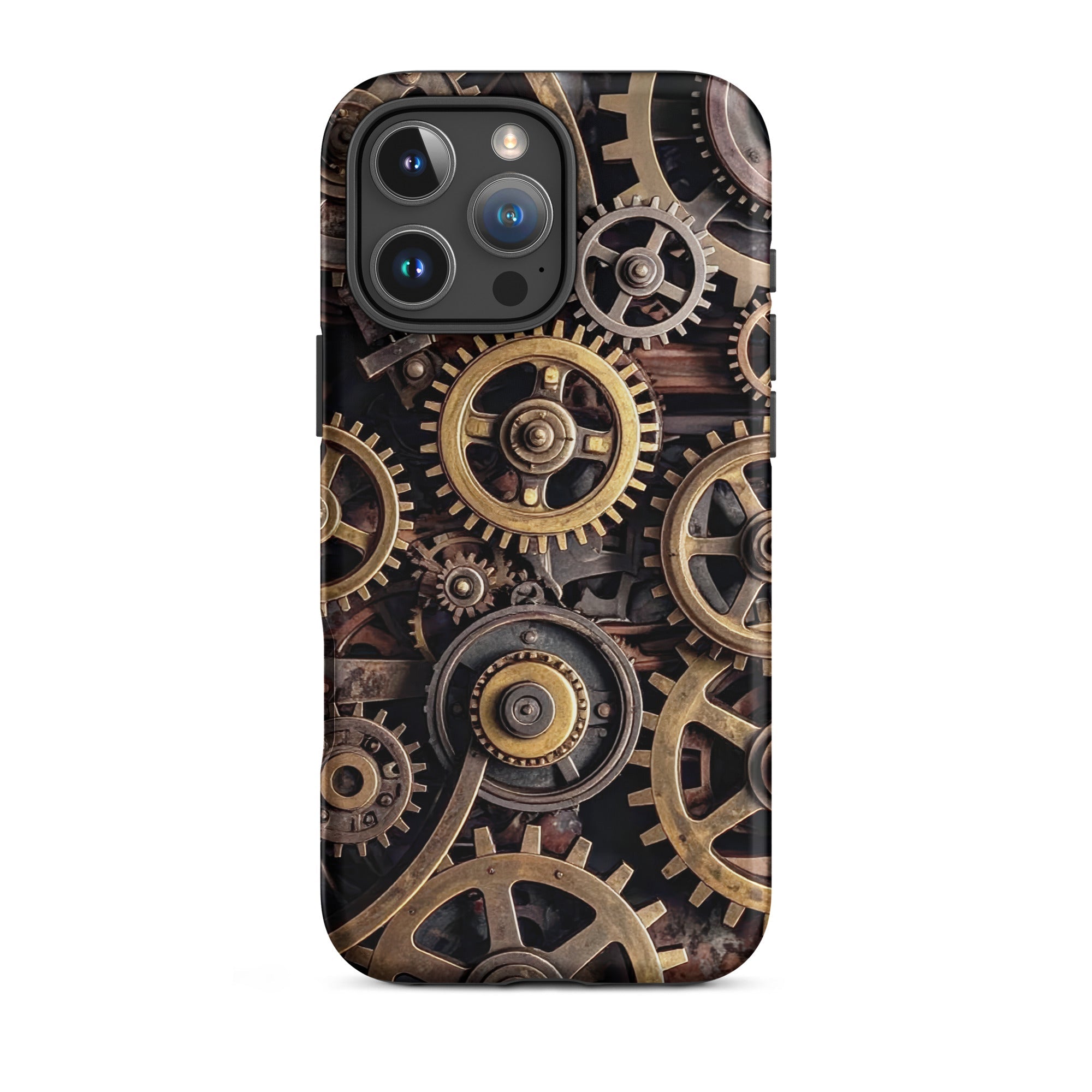 Carcasa resistente para iPhone – Engranajes steampunk de latón - CeluMovil