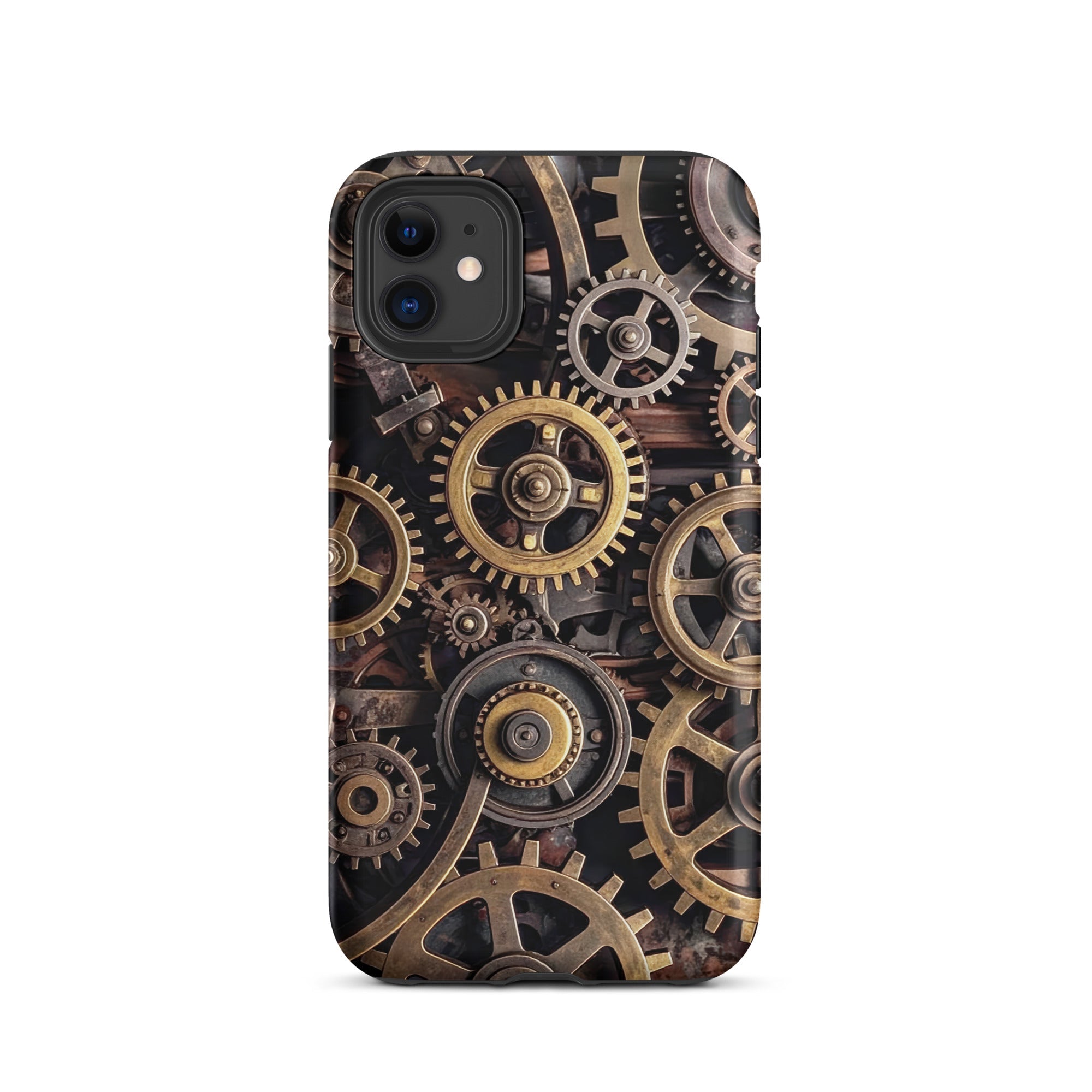 Carcasa resistente para iPhone – Engranajes steampunk de latón - CeluMovil
