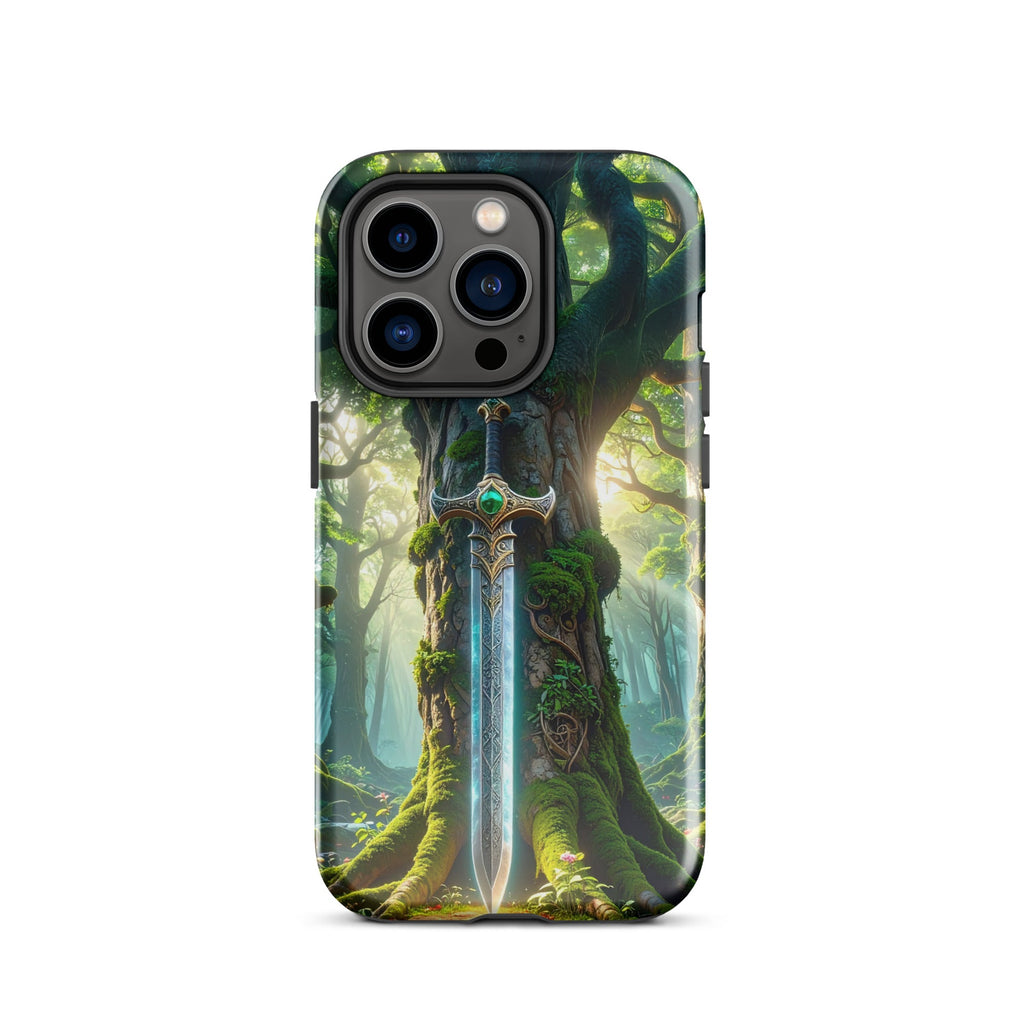 Carcasa Resistente para iPhone - Espada del Bosque Encantado - CeluMovil