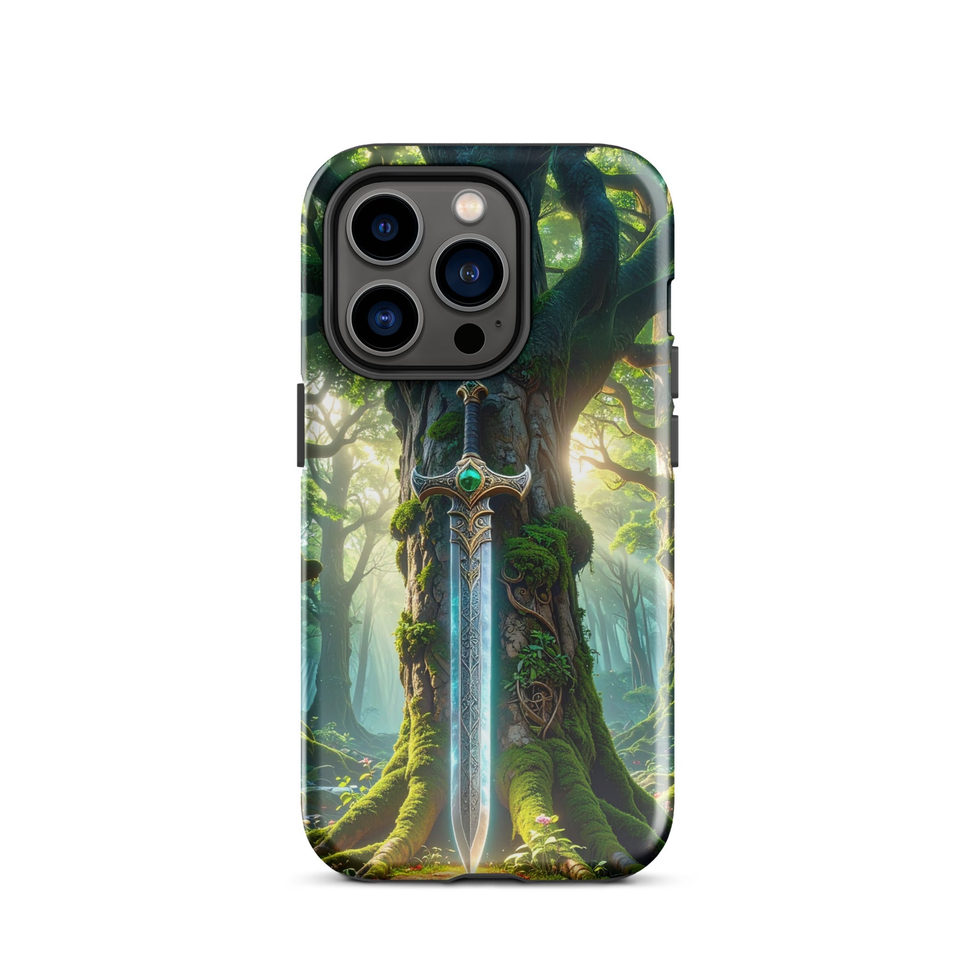 Carcasa Resistente para iPhone - Espada del Bosque Encantado - CeluMovil