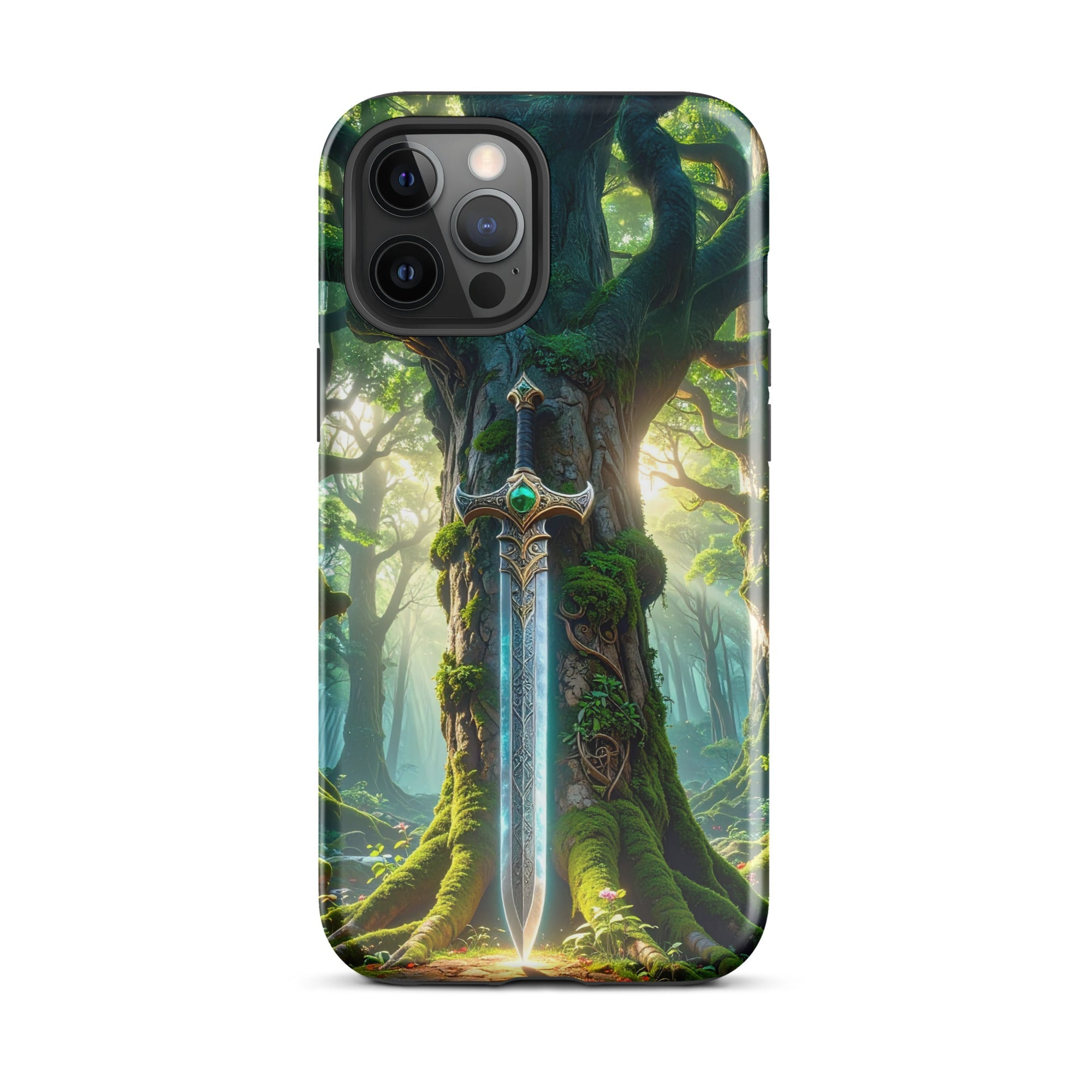 Carcasa Resistente para iPhone - Espada del Bosque Encantado - CeluMovil