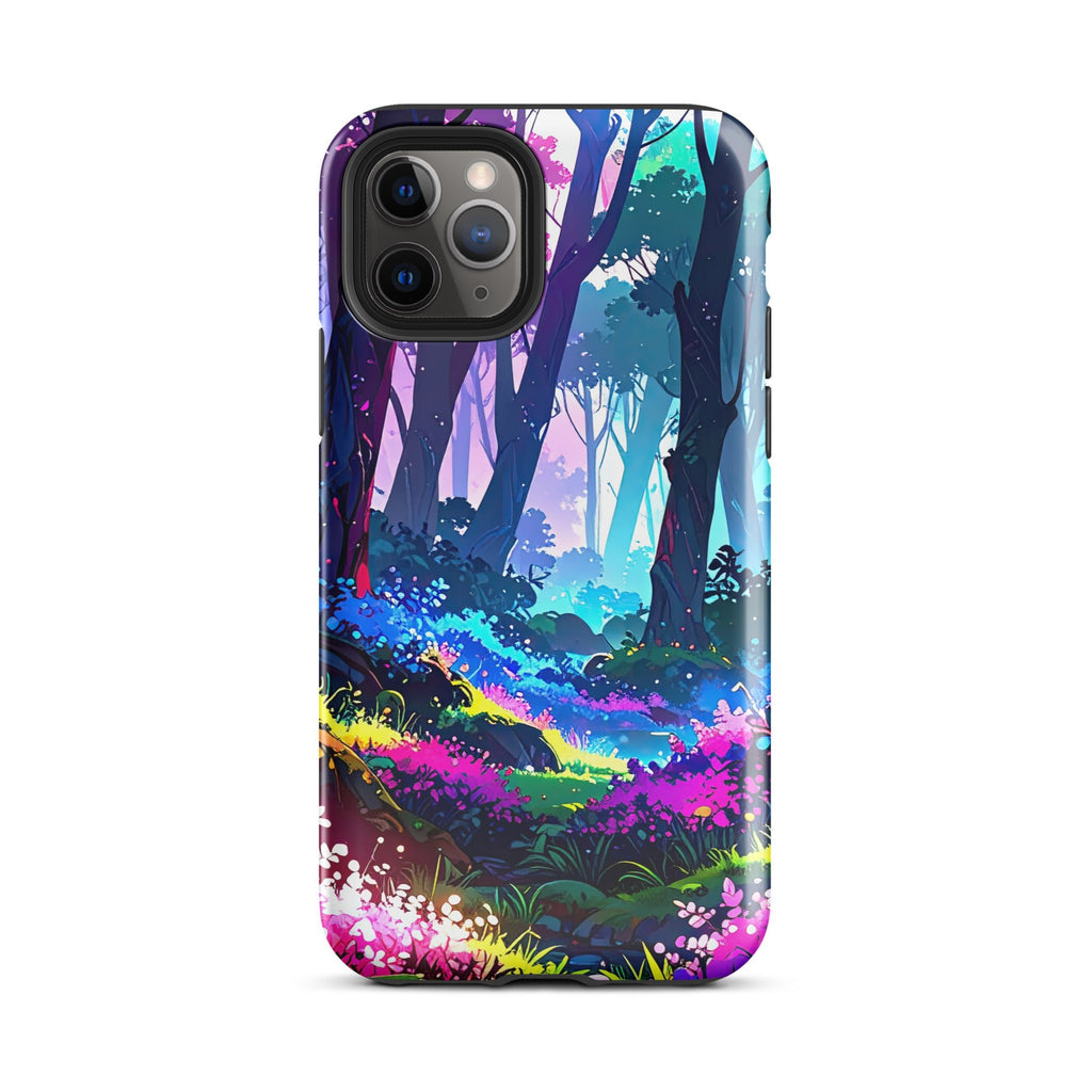 Carcasa Resistente para iPhone - Floración del Bosque Luminoso - CeluMovil