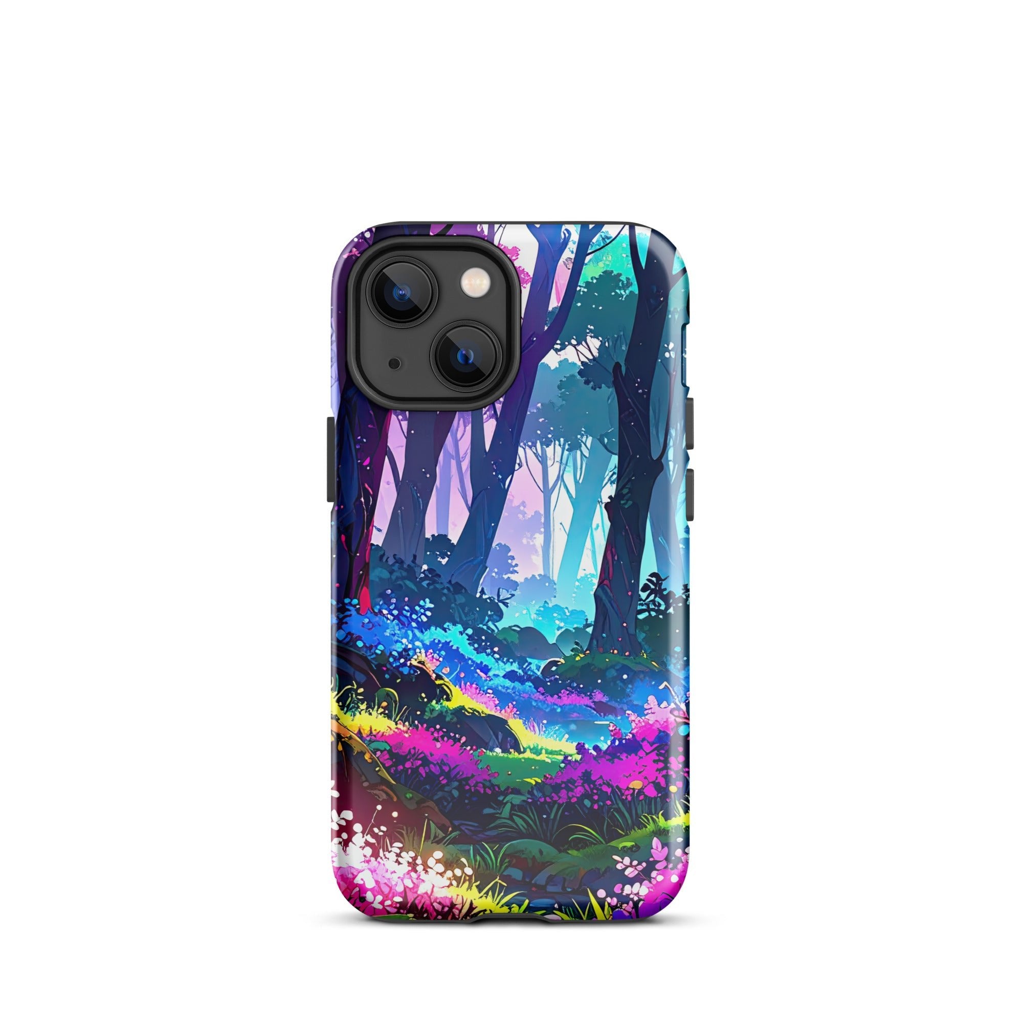 Carcasa Resistente para iPhone - Floración del Bosque Luminoso - CeluMovil
