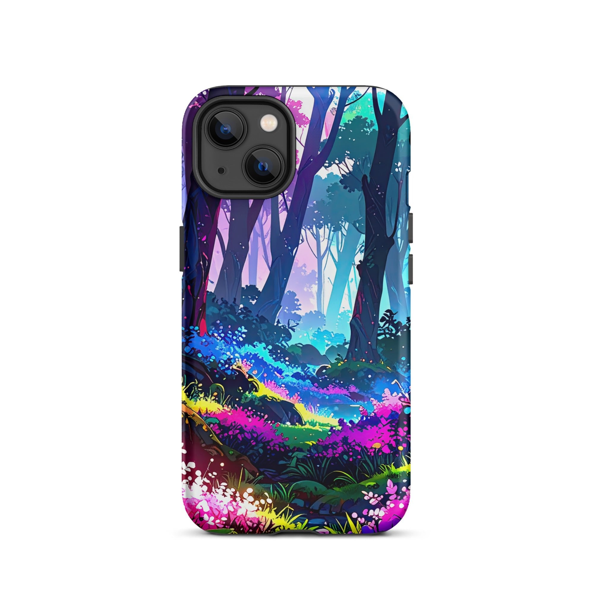 Carcasa Resistente para iPhone - Floración del Bosque Luminoso - CeluMovil