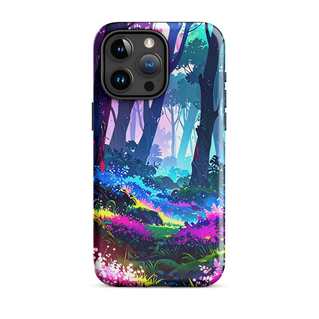 Carcasa Resistente para iPhone - Floración del Bosque Luminoso - CeluMovil