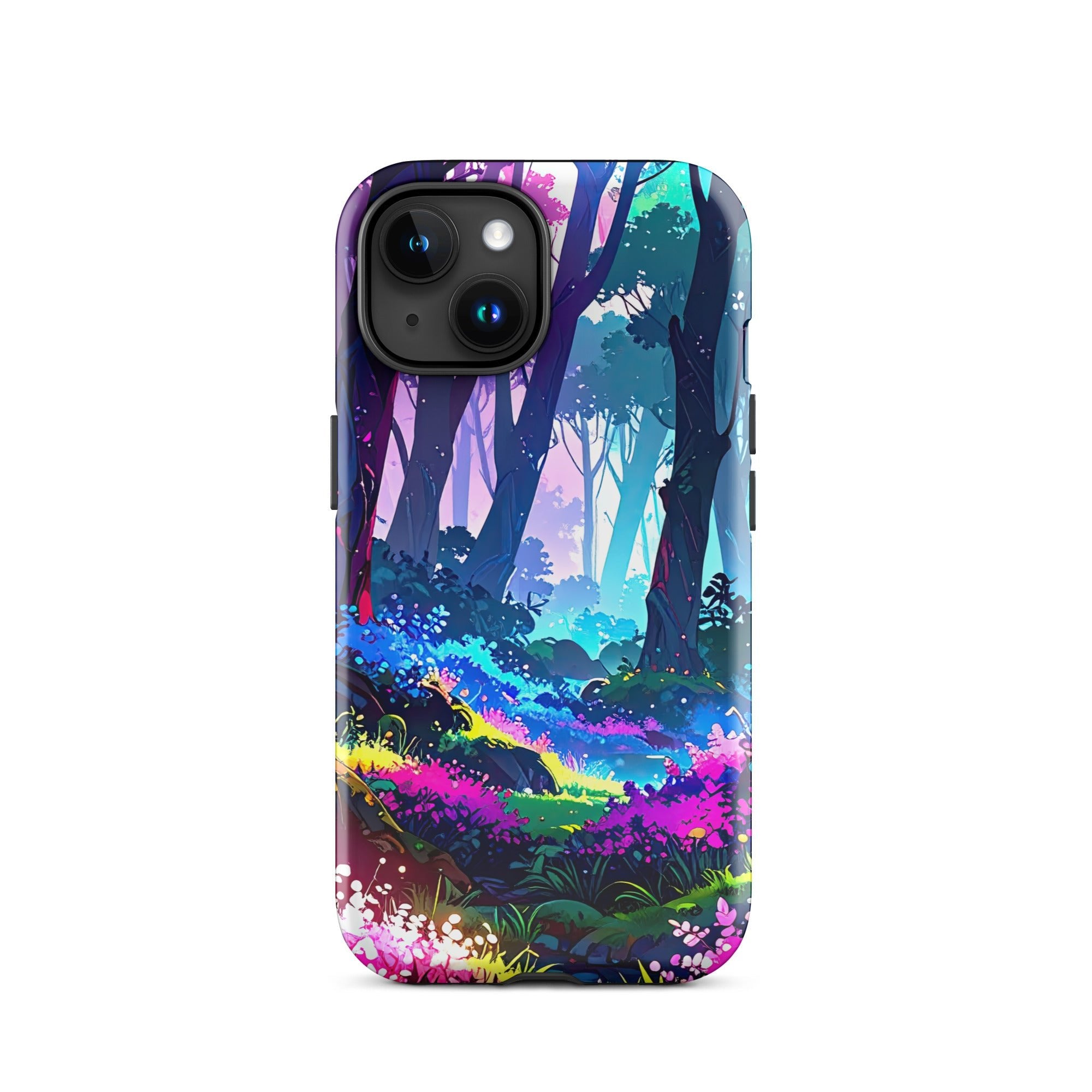 Carcasa Resistente para iPhone - Floración del Bosque Luminoso - CeluMovil