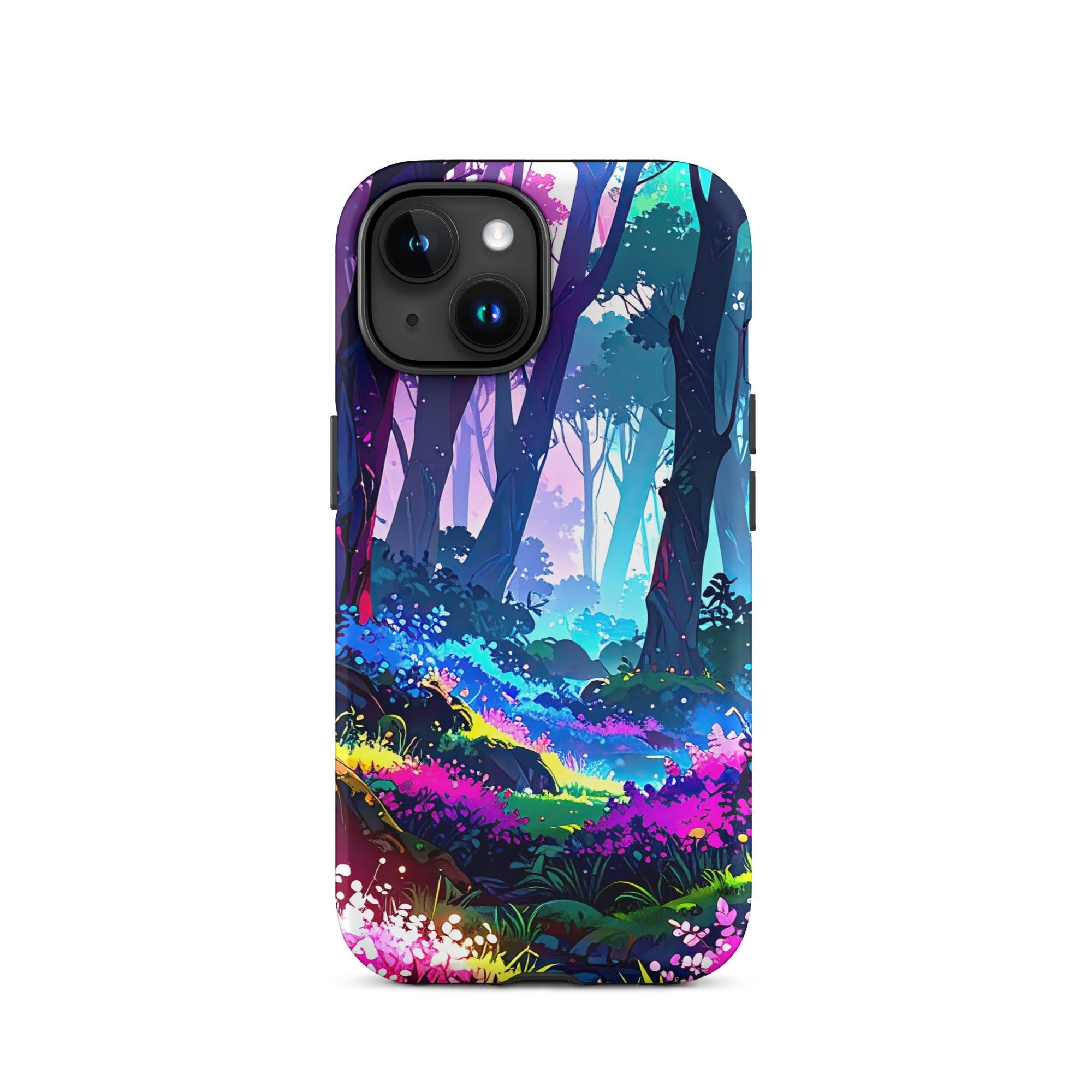 Carcasa Resistente para iPhone - Floración del Bosque Luminoso - CeluMovil