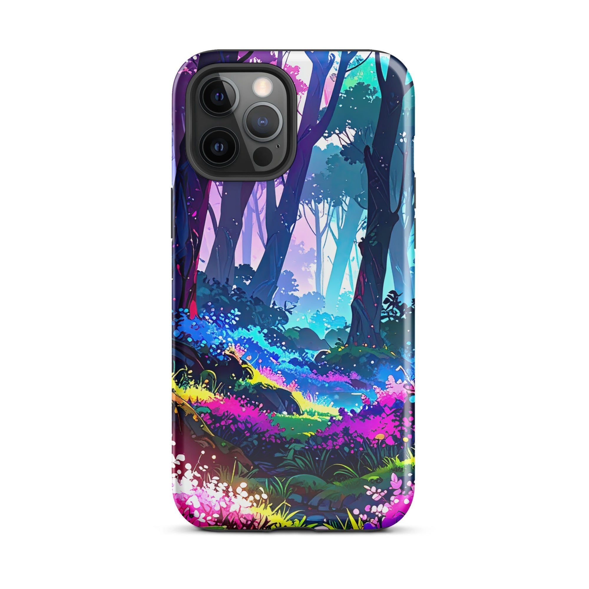 Carcasa Resistente para iPhone - Floración del Bosque Luminoso - CeluMovil