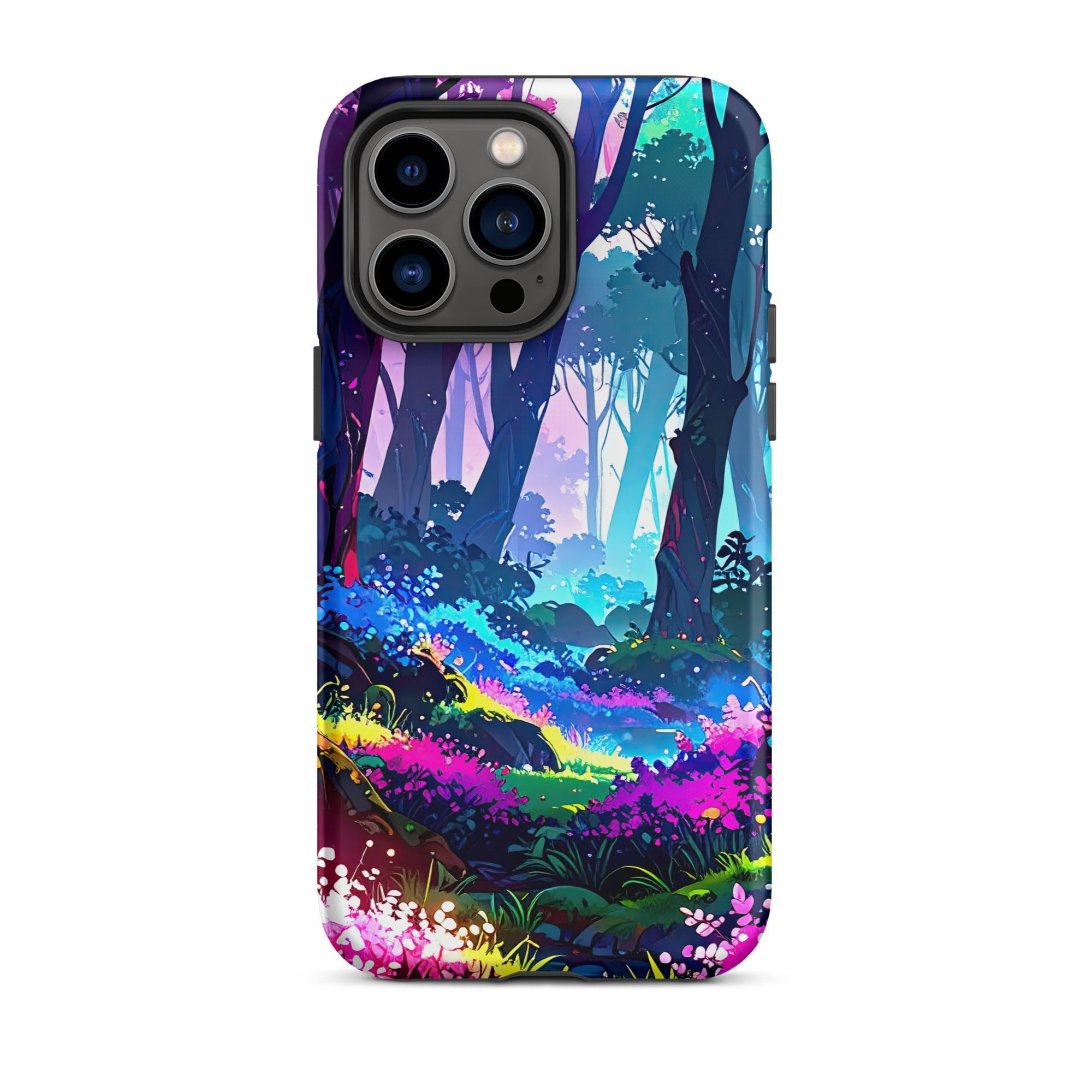 Carcasa Resistente para iPhone - Floración del Bosque Luminoso - CeluMovil