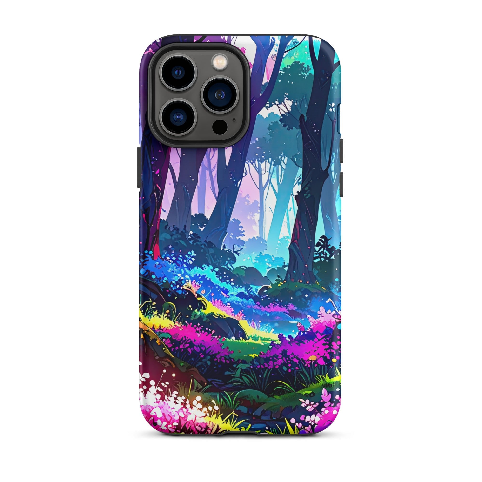 Carcasa Resistente para iPhone - Floración del Bosque Luminoso - CeluMovil