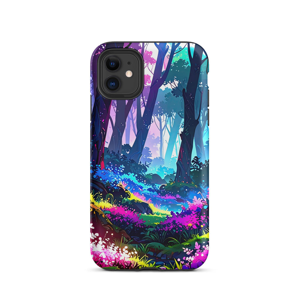 Carcasa Resistente para iPhone - Floración del Bosque Luminoso - CeluMovil