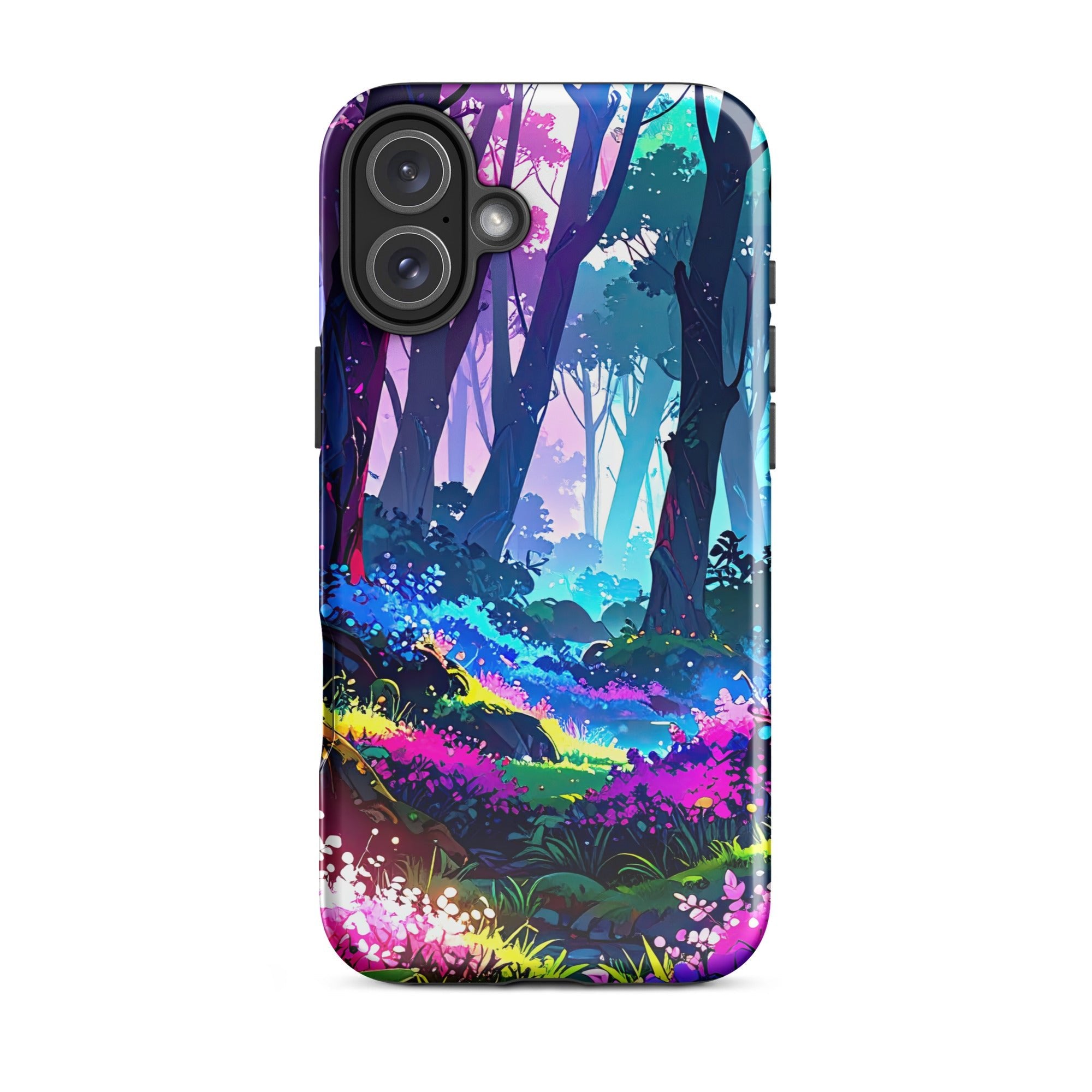 Carcasa Resistente para iPhone - Floración del Bosque Luminoso - CeluMovil
