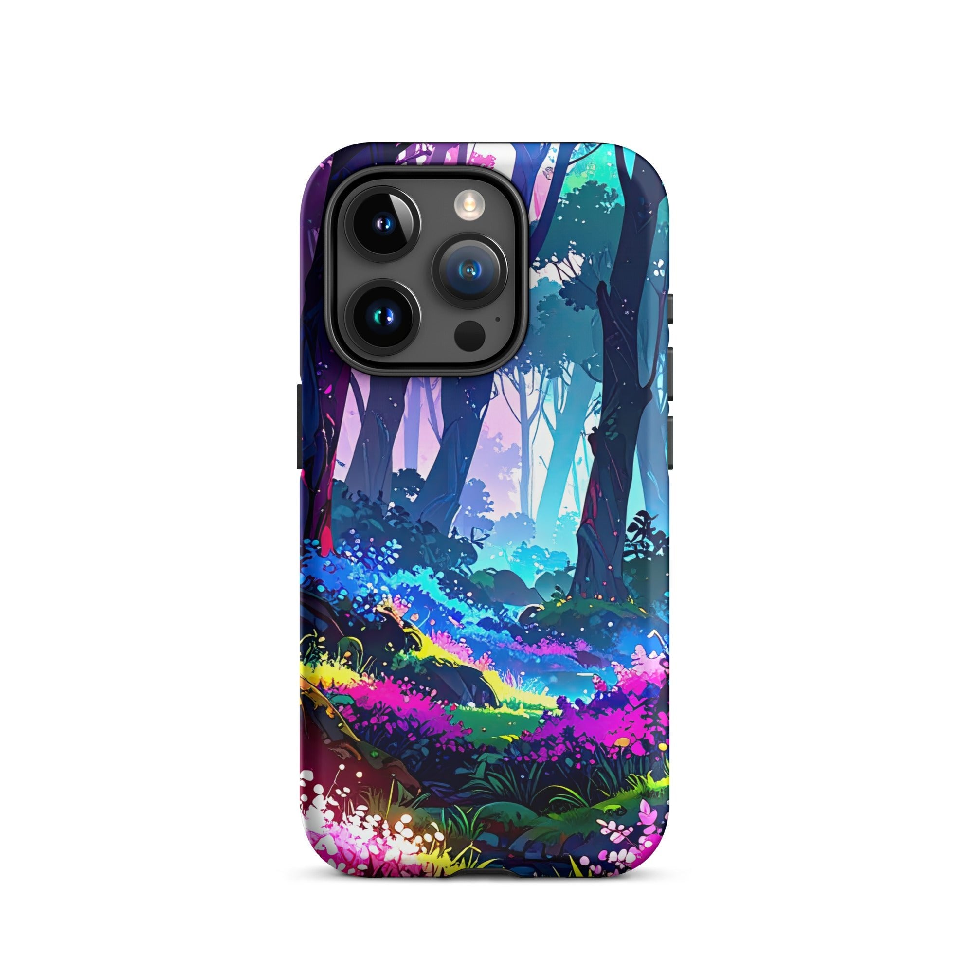 Carcasa Resistente para iPhone - Floración del Bosque Luminoso - CeluMovil
