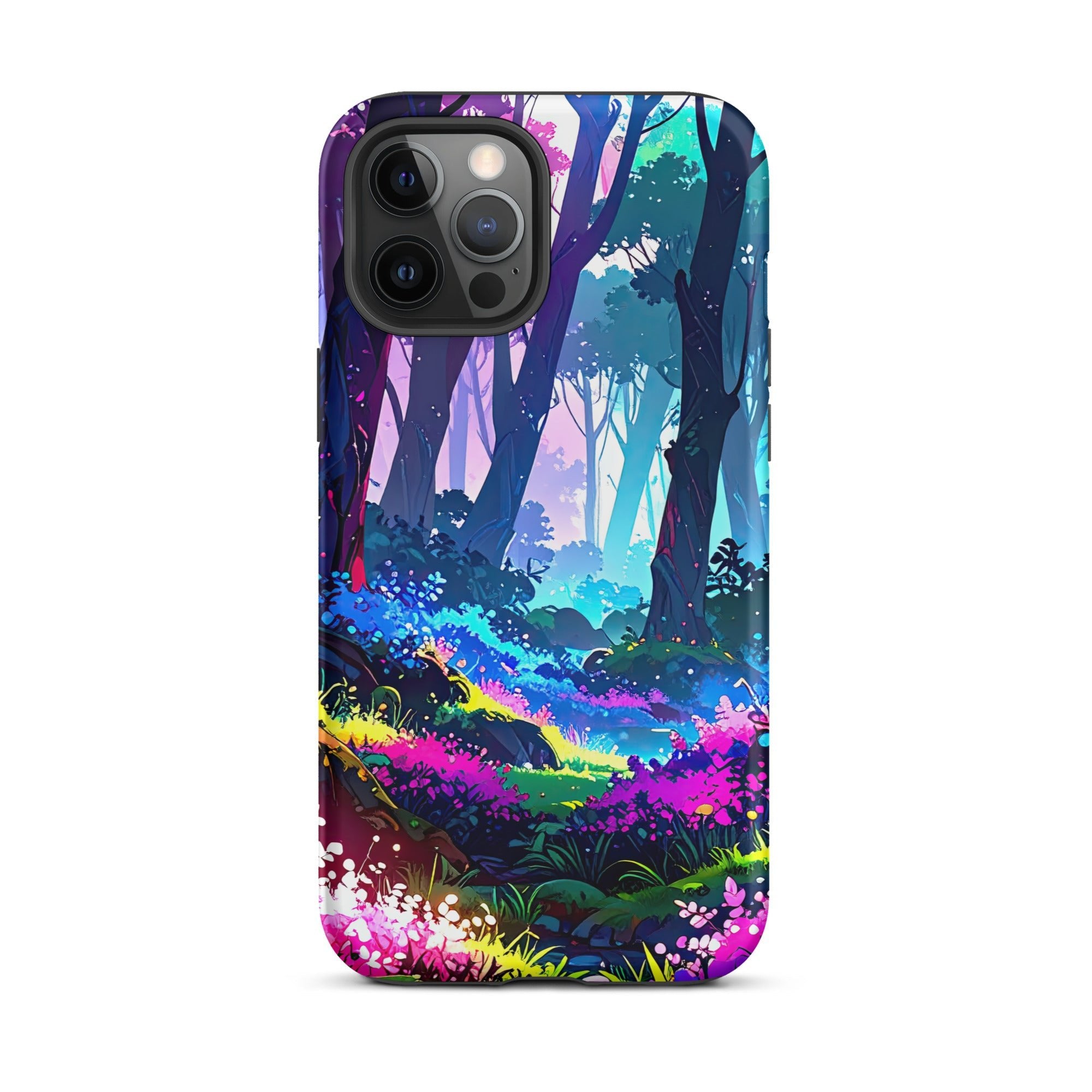 Carcasa Resistente para iPhone - Floración del Bosque Luminoso - CeluMovil