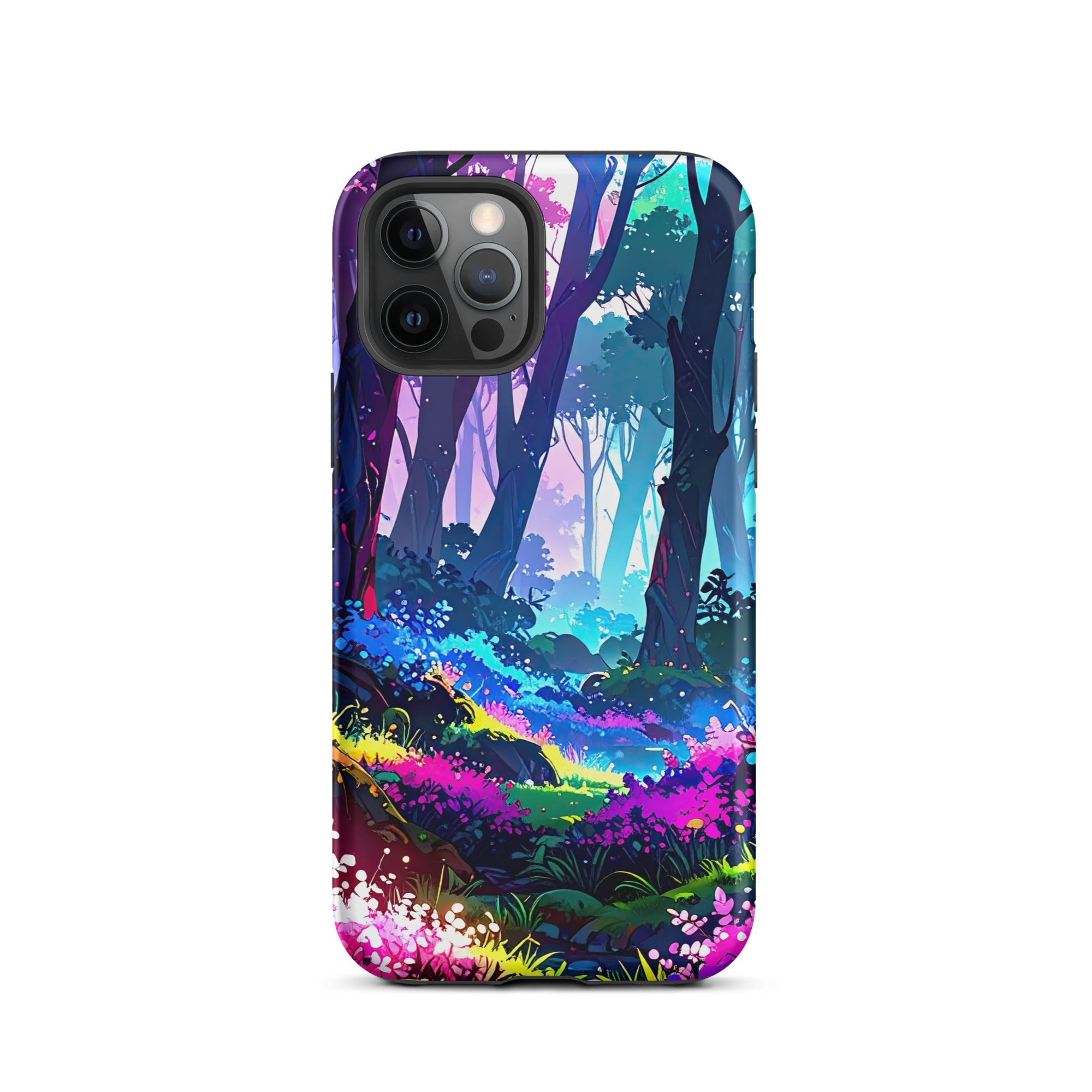 Carcasa Resistente para iPhone - Floración del Bosque Luminoso - CeluMovil