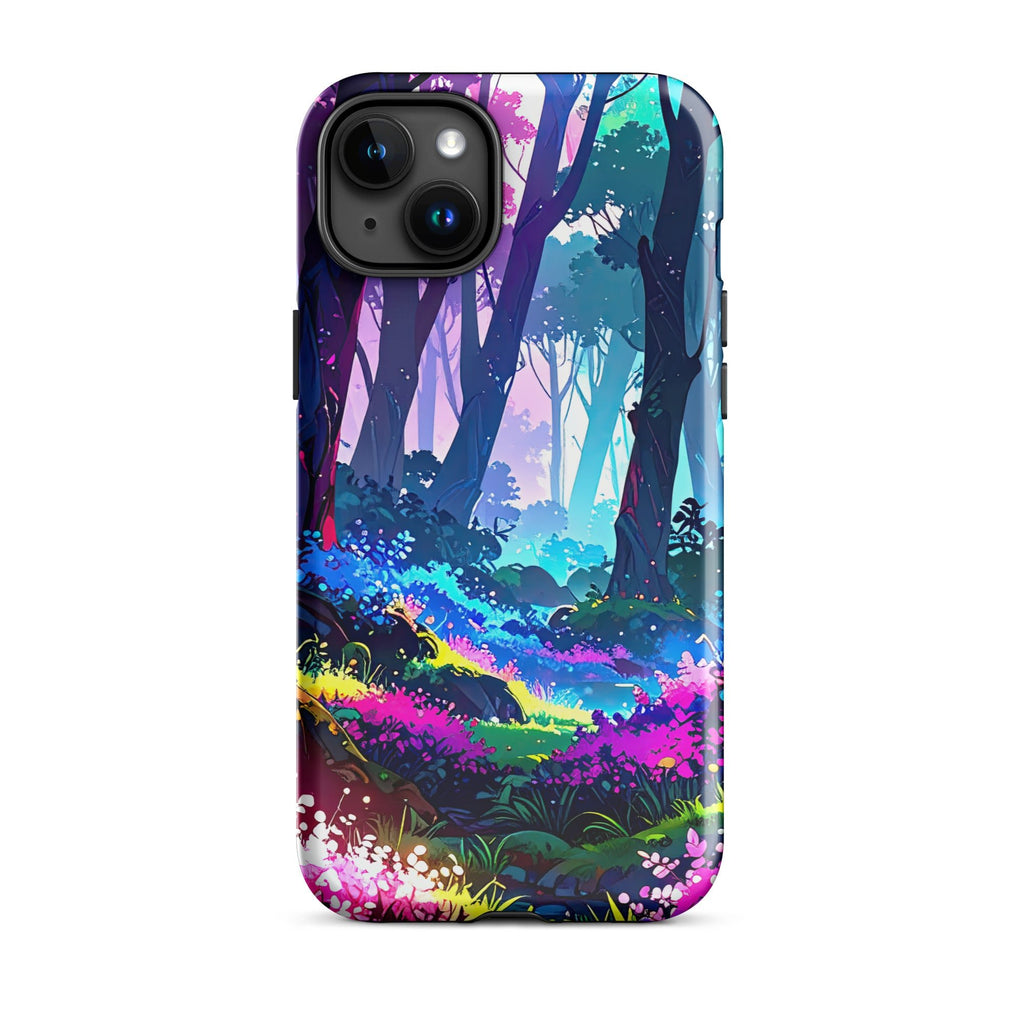 Carcasa Resistente para iPhone - Floración del Bosque Luminoso - CeluMovil