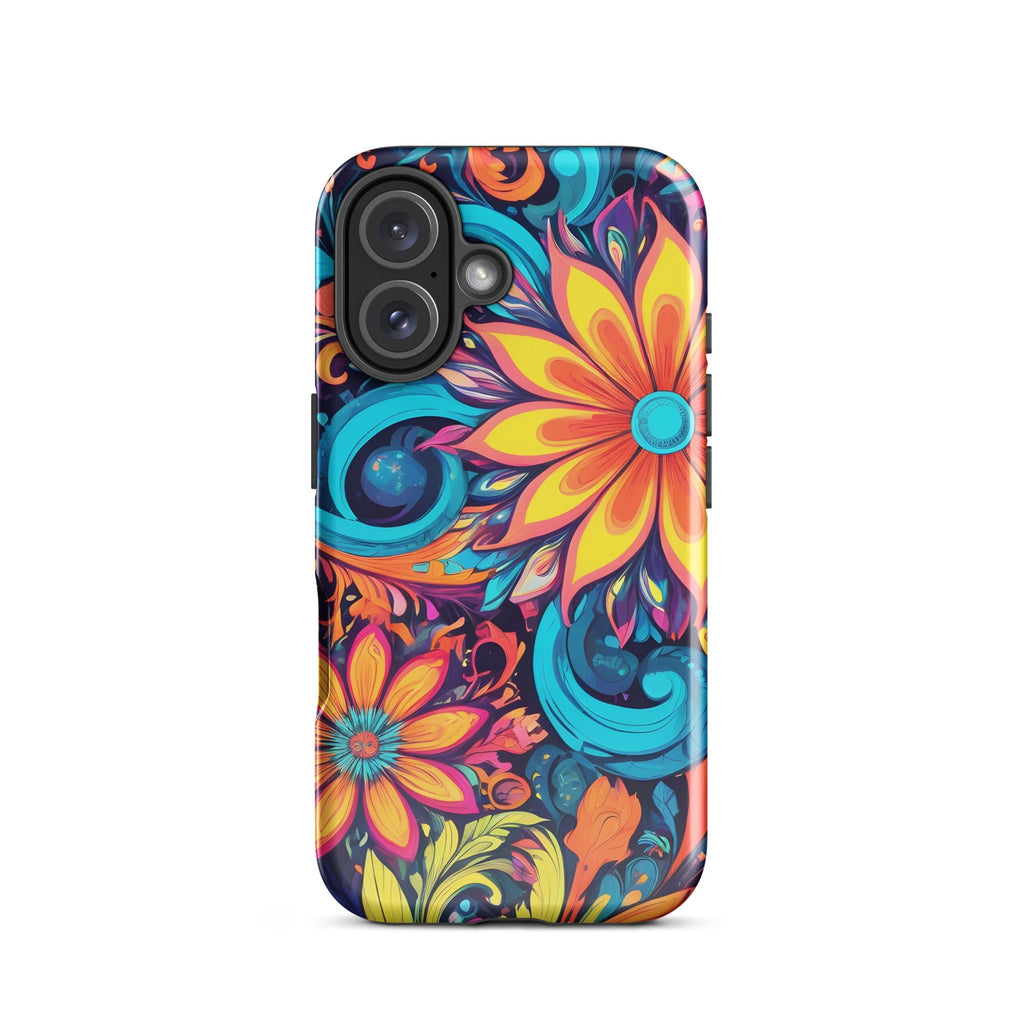 Carcasa resistente para iPhone - Flores Multi Color - CeluMovil