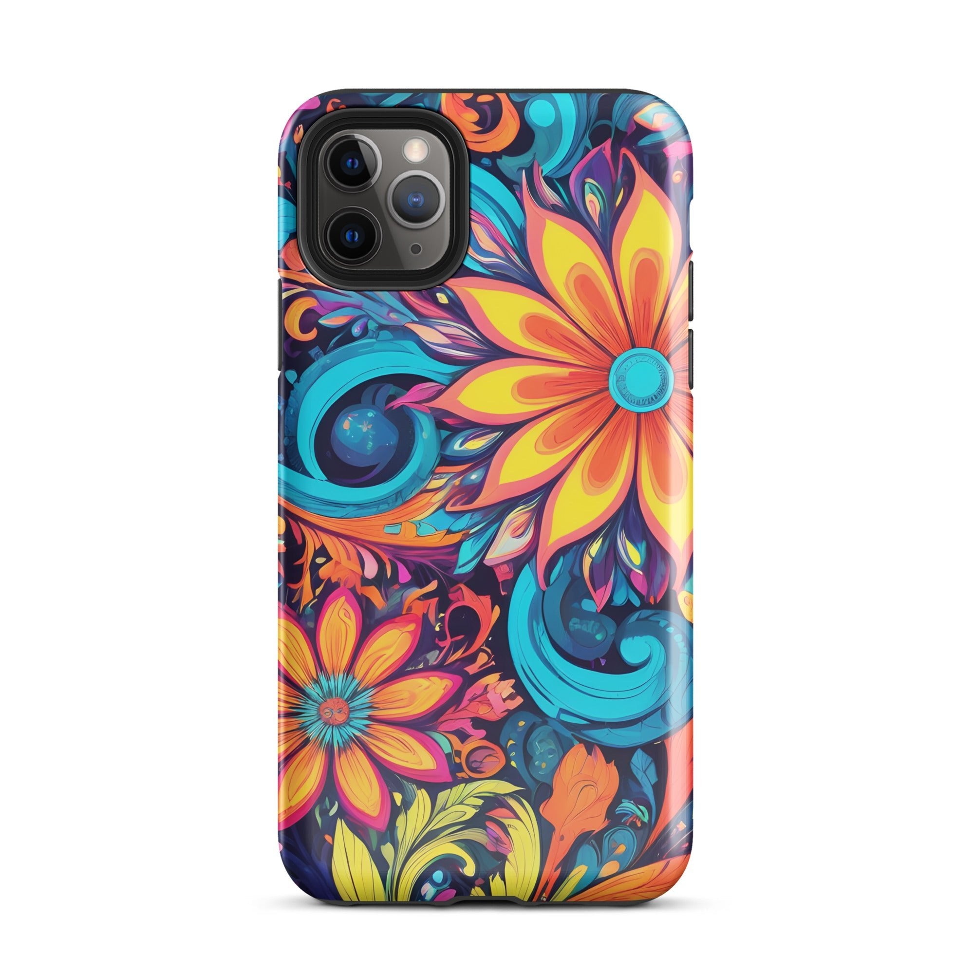 Carcasa resistente para iPhone - Flores Multi Color - CeluMovil