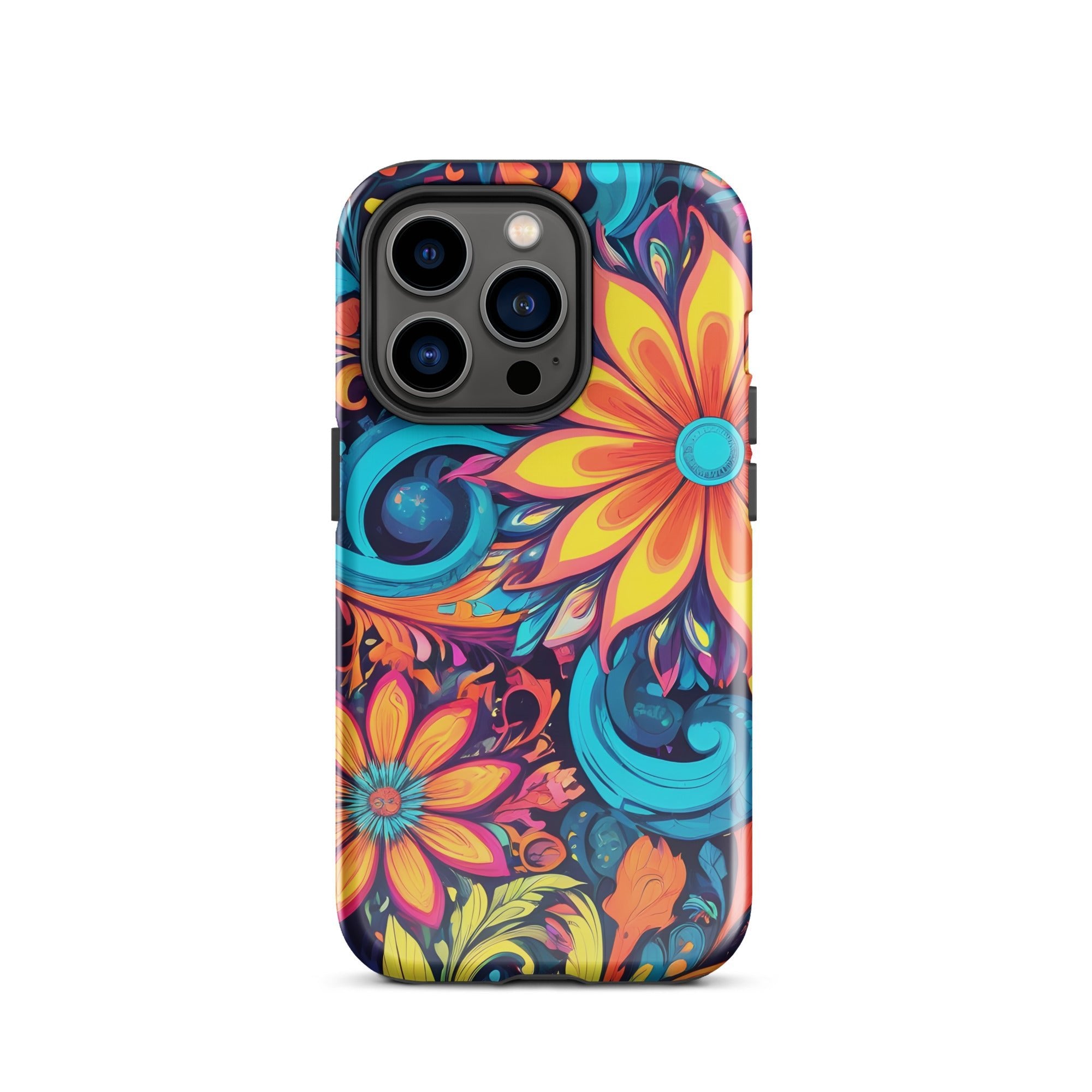 Carcasa resistente para iPhone - Flores Multi Color - CeluMovil