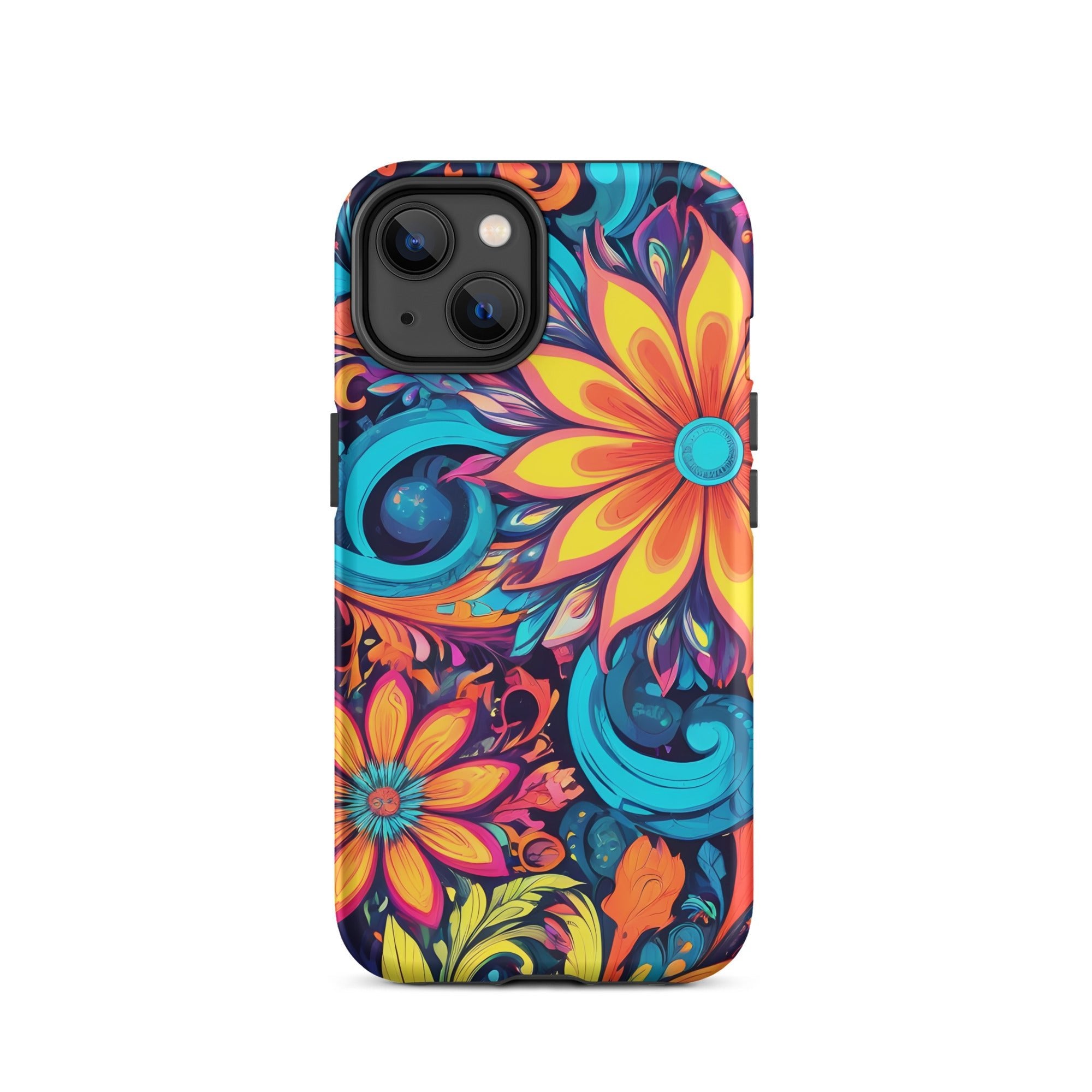 Carcasa resistente para iPhone - Flores Multi Color - CeluMovil