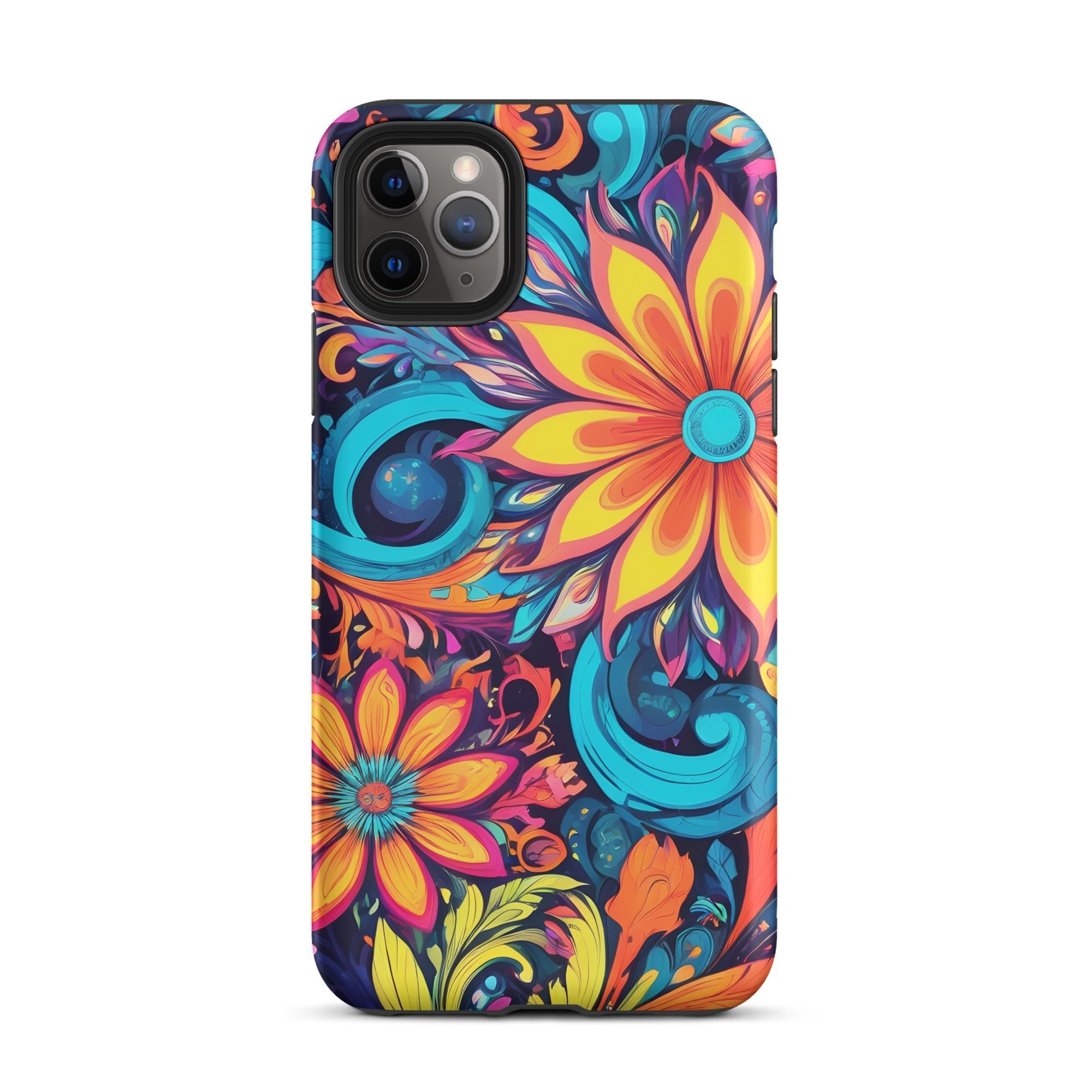 Carcasa resistente para iPhone - Flores Multi Color - CeluMovil