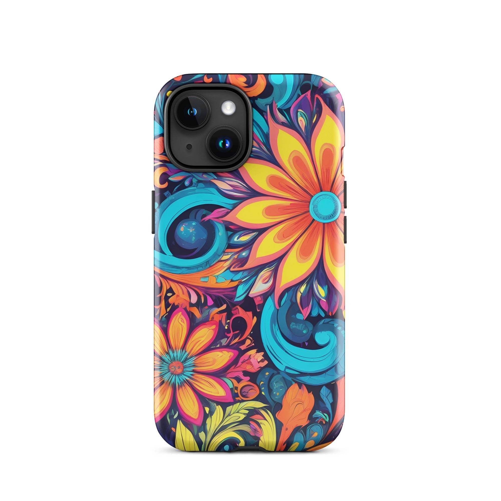 Carcasa resistente para iPhone - Flores Multi Color - CeluMovil