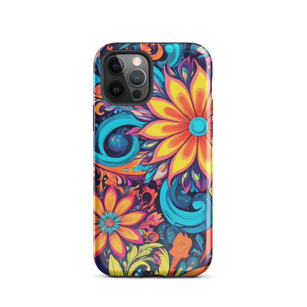 Carcasa resistente para iPhone - Flores Multi Color - CeluMovil