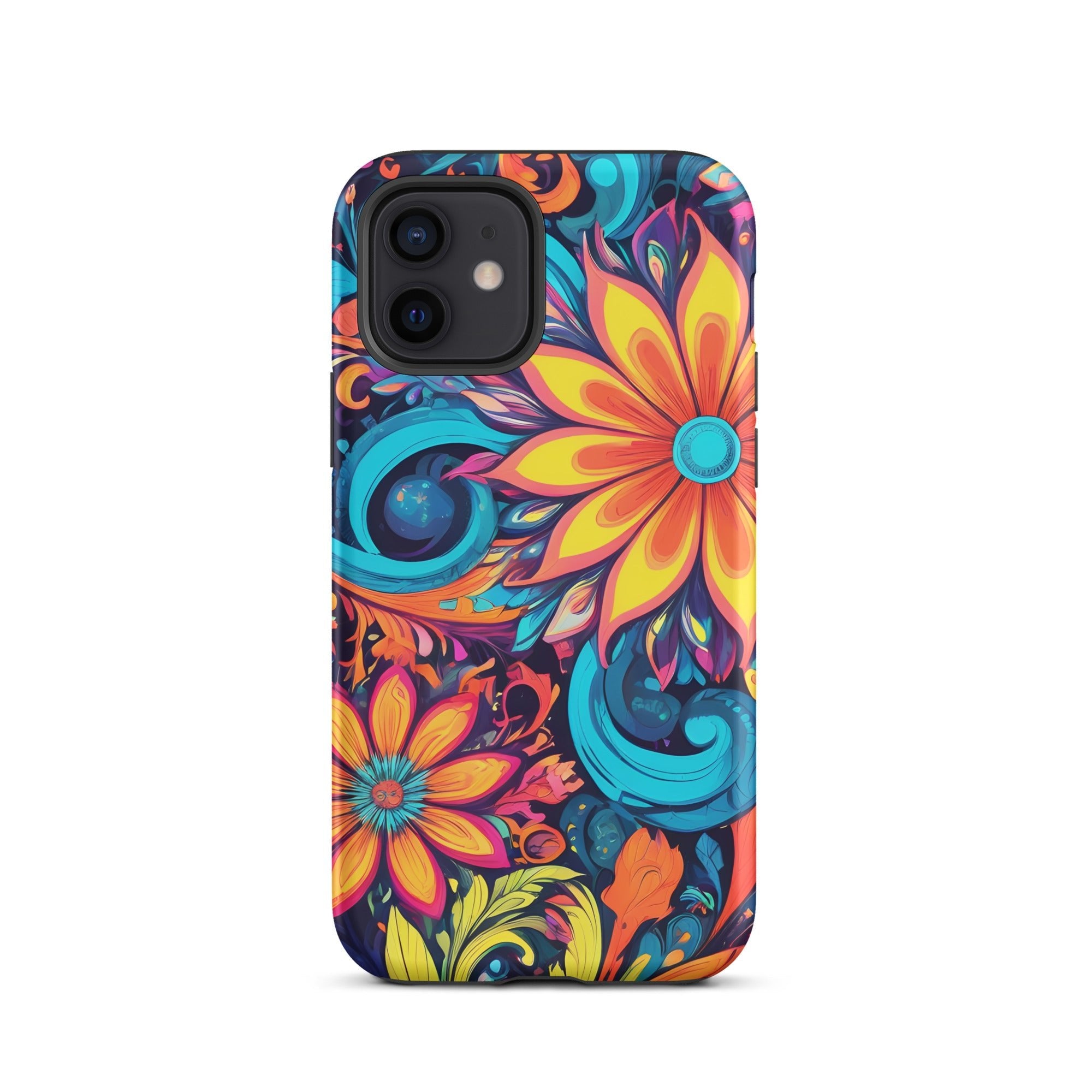Carcasa resistente para iPhone - Flores Multi Color - CeluMovil