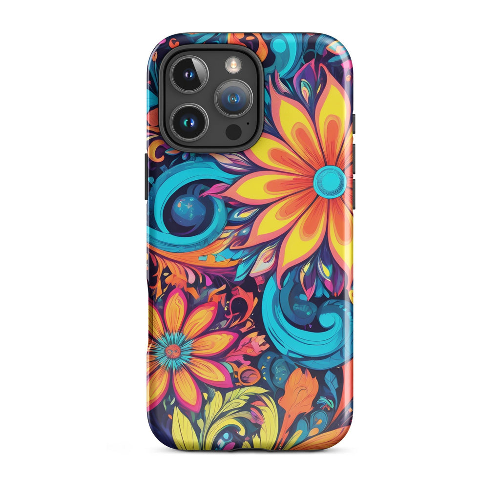 Carcasa resistente para iPhone - Flores Multi Color - CeluMovil