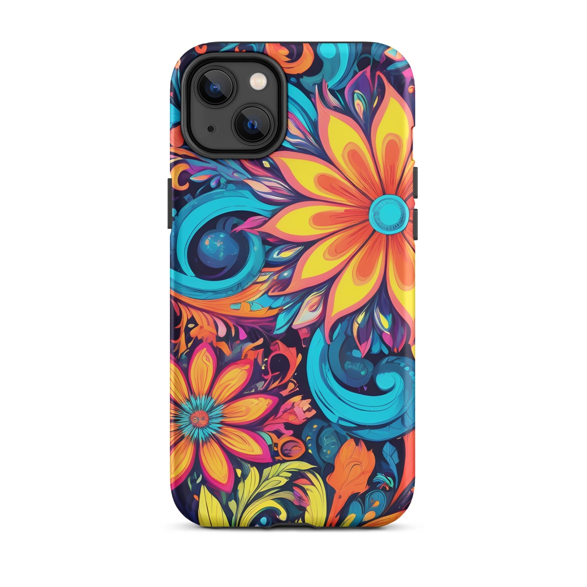 Carcasa resistente para iPhone - Flores Multi Color - CeluMovil