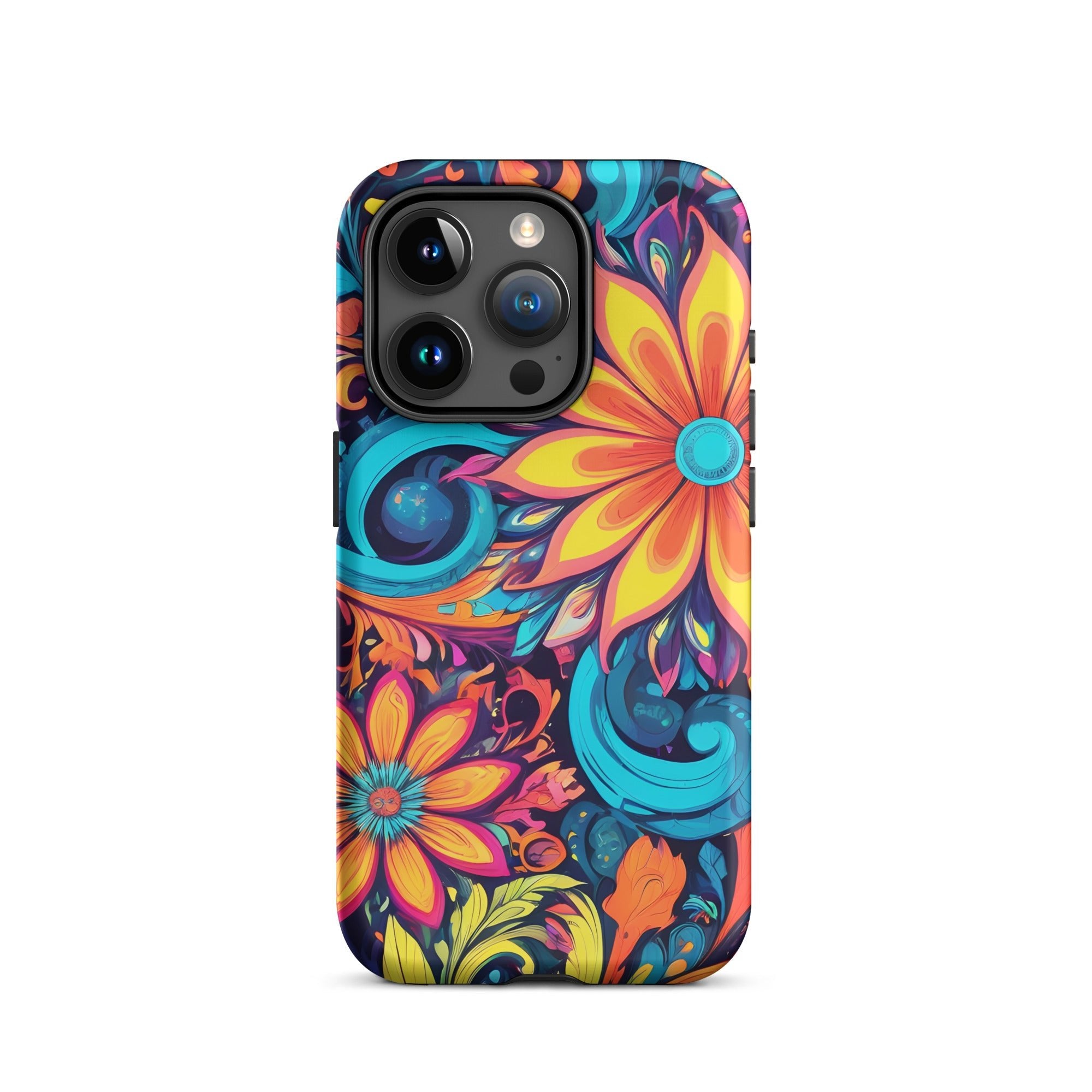 Carcasa resistente para iPhone - Flores Multi Color - CeluMovil