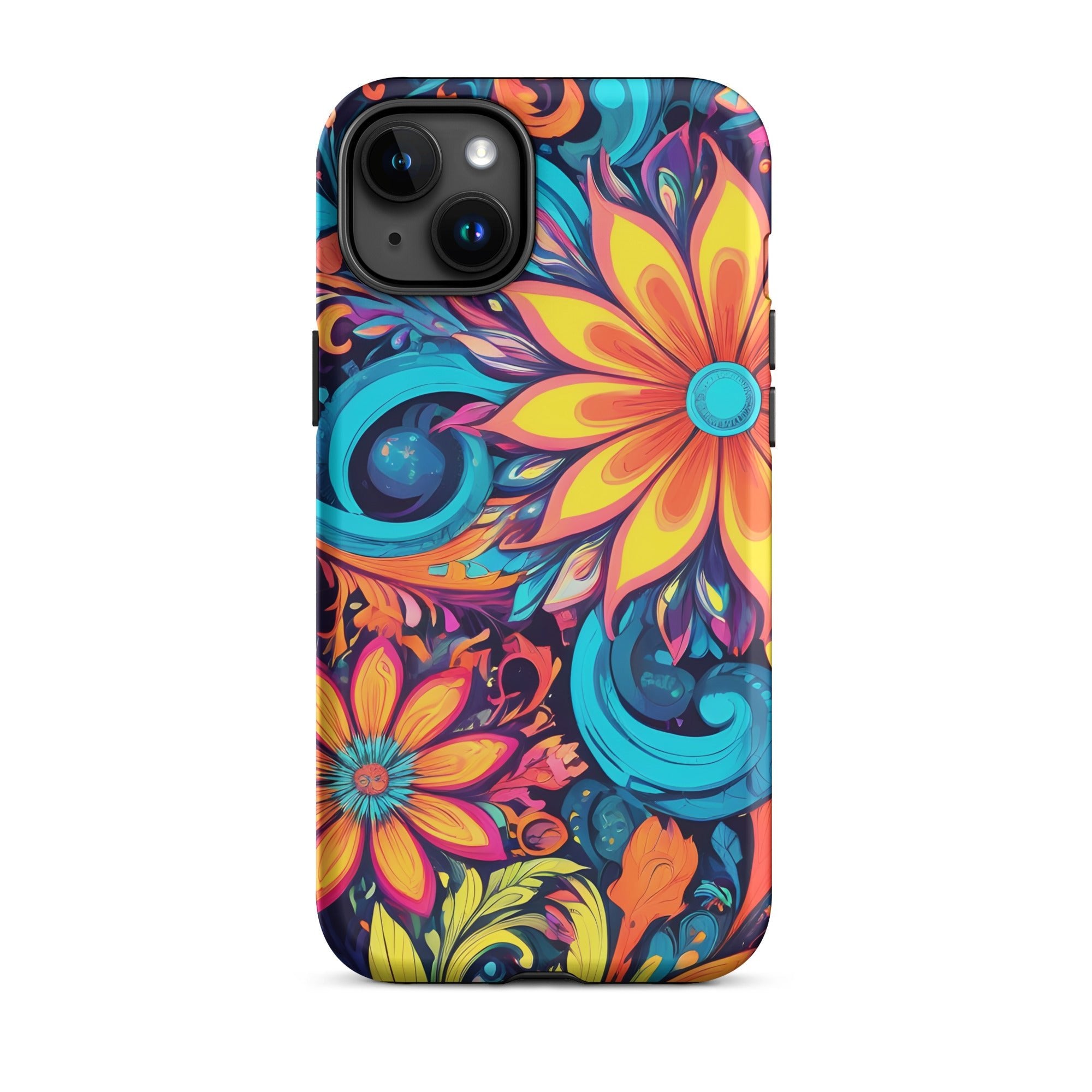 Carcasa resistente para iPhone - Flores Multi Color - CeluMovil