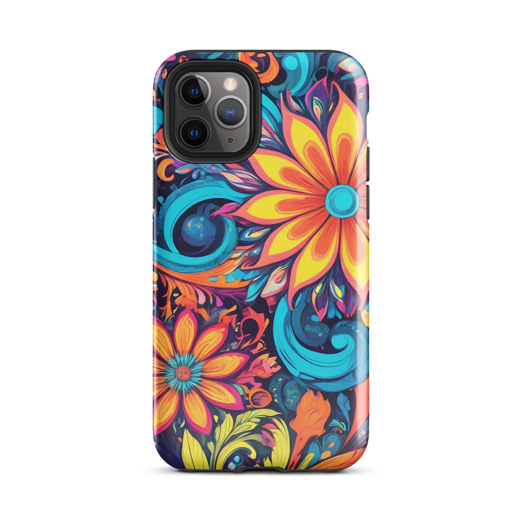 Carcasa resistente para iPhone - Flores Multi Color - CeluMovil