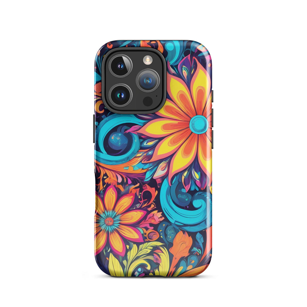 Carcasa resistente para iPhone - Flores Multi Color - CeluMovil