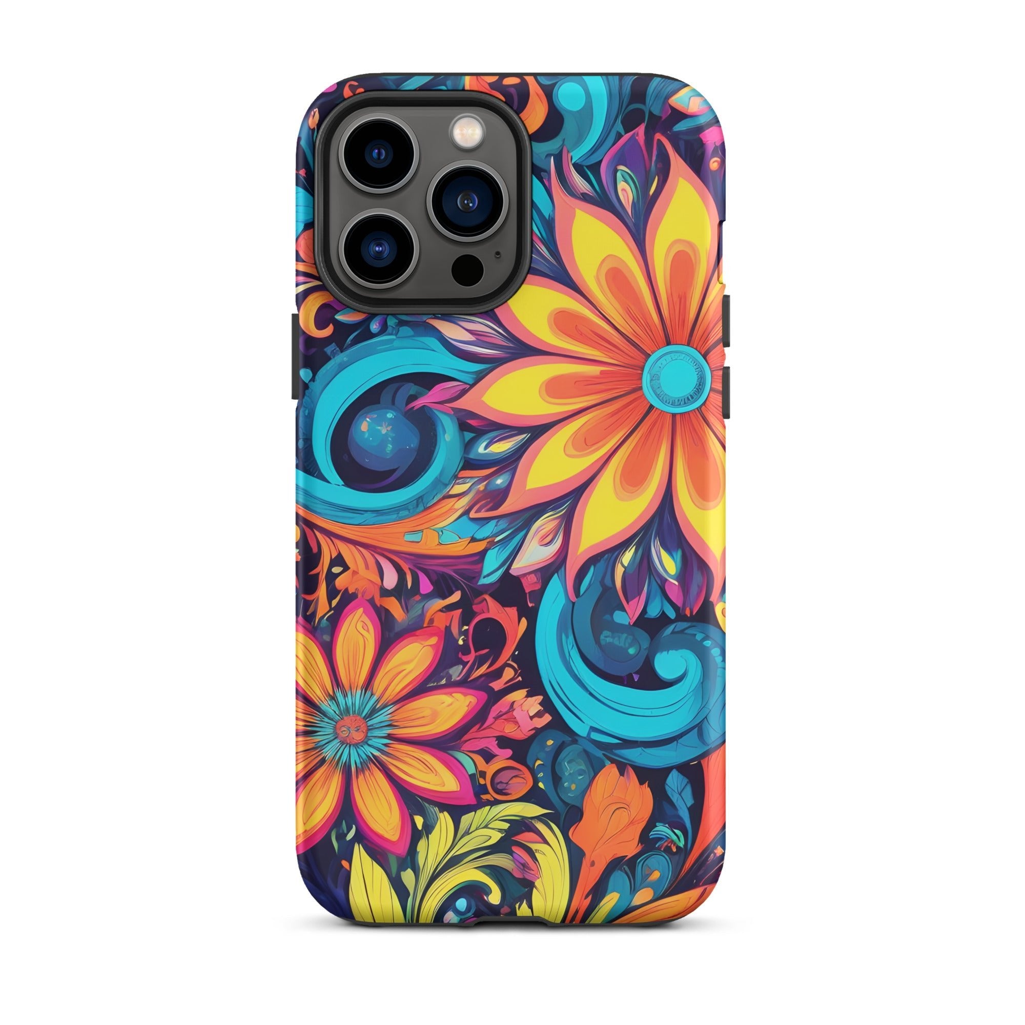 Carcasa resistente para iPhone - Flores Multi Color - CeluMovil