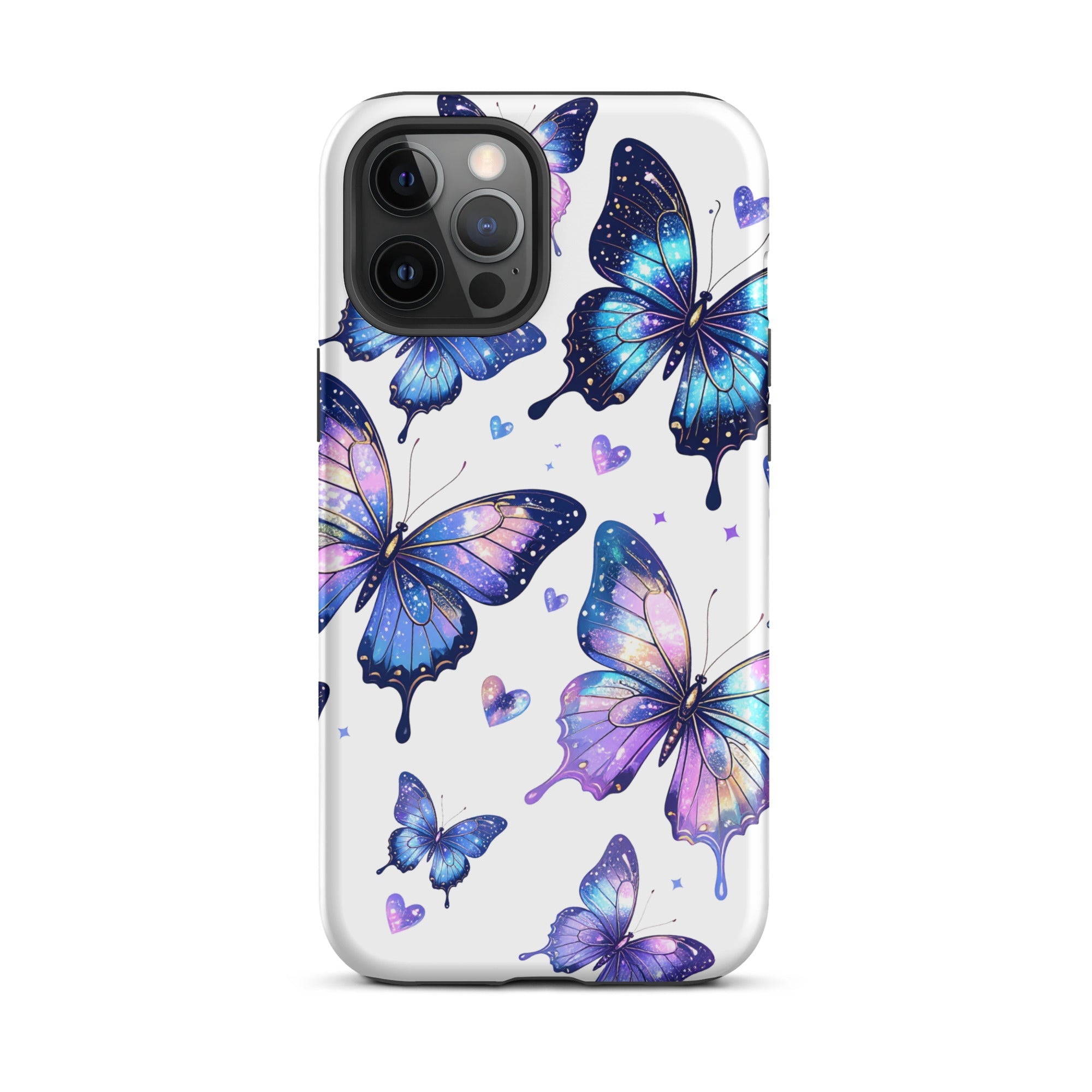 Carcasa resistente para iPhone - Mariposas Neon - CeluMovil