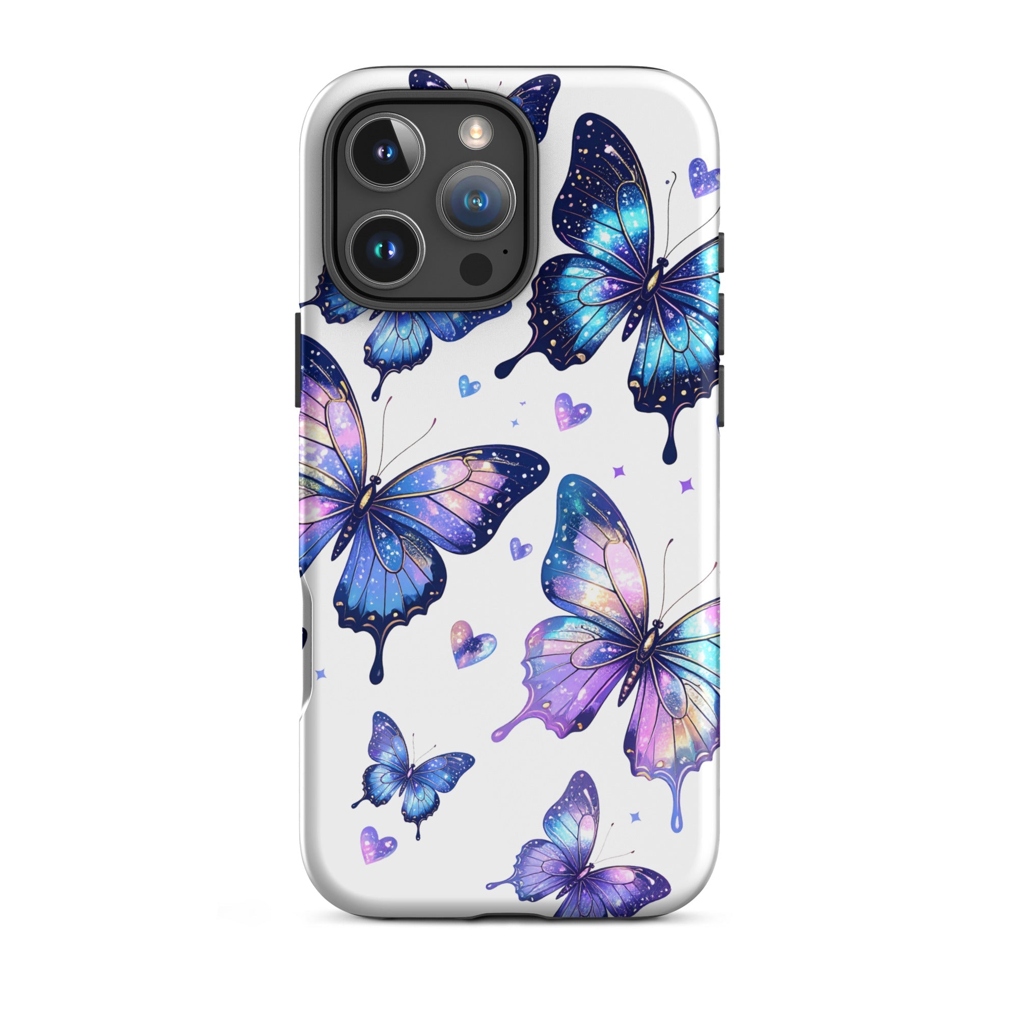 Carcasa resistente para iPhone - Mariposas Neon - CeluMovil