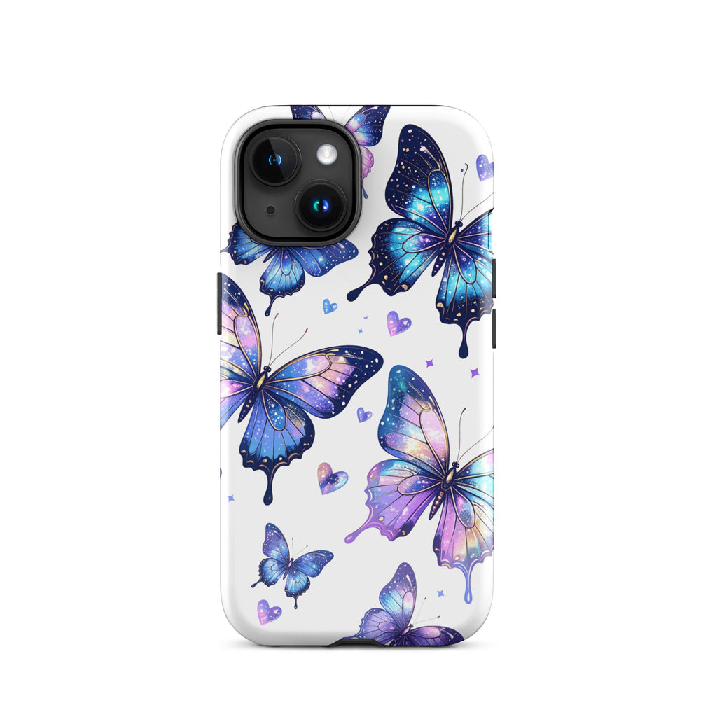 Carcasa resistente para iPhone - Mariposas Neon - CeluMovil