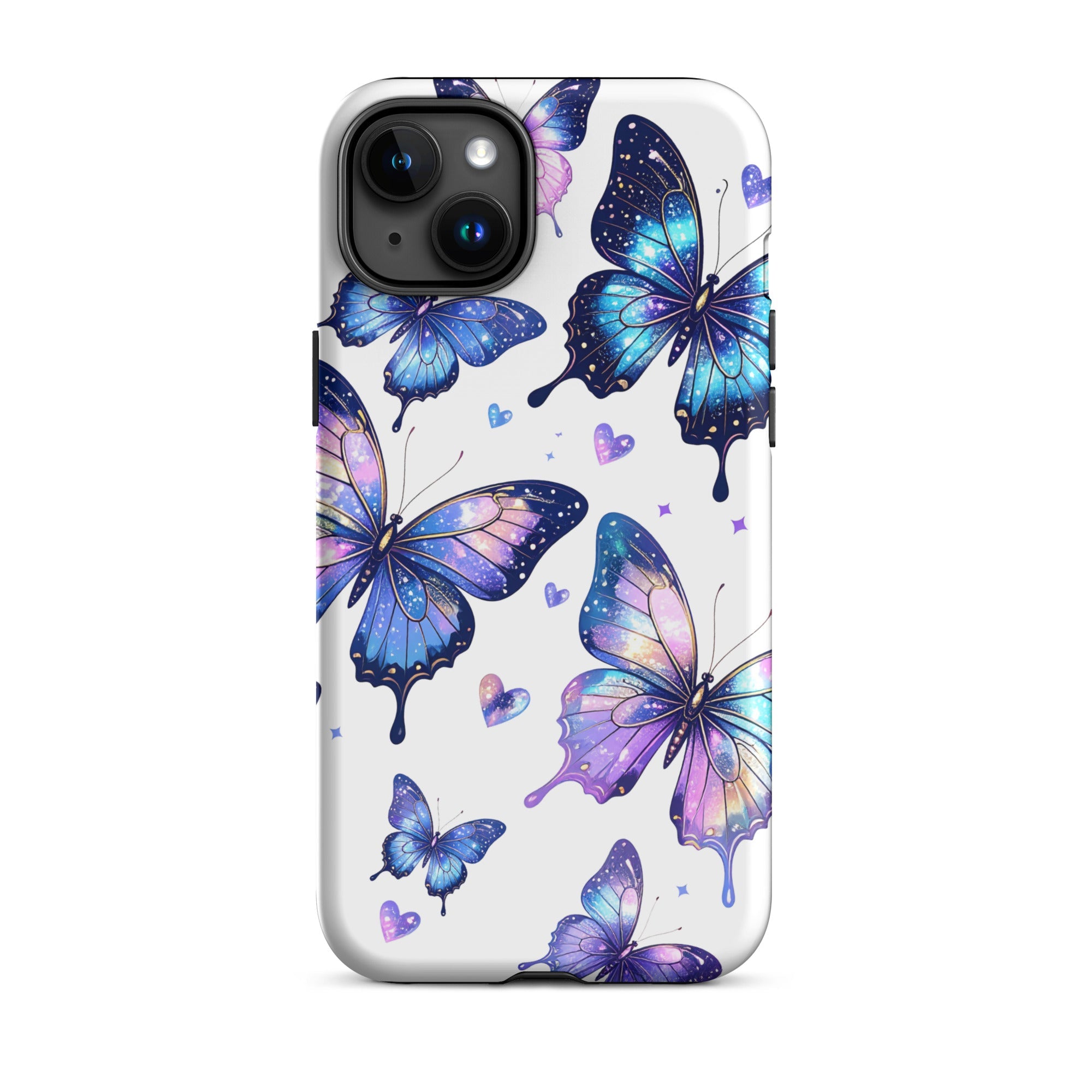 Carcasa resistente para iPhone - Mariposas Neon - CeluMovil