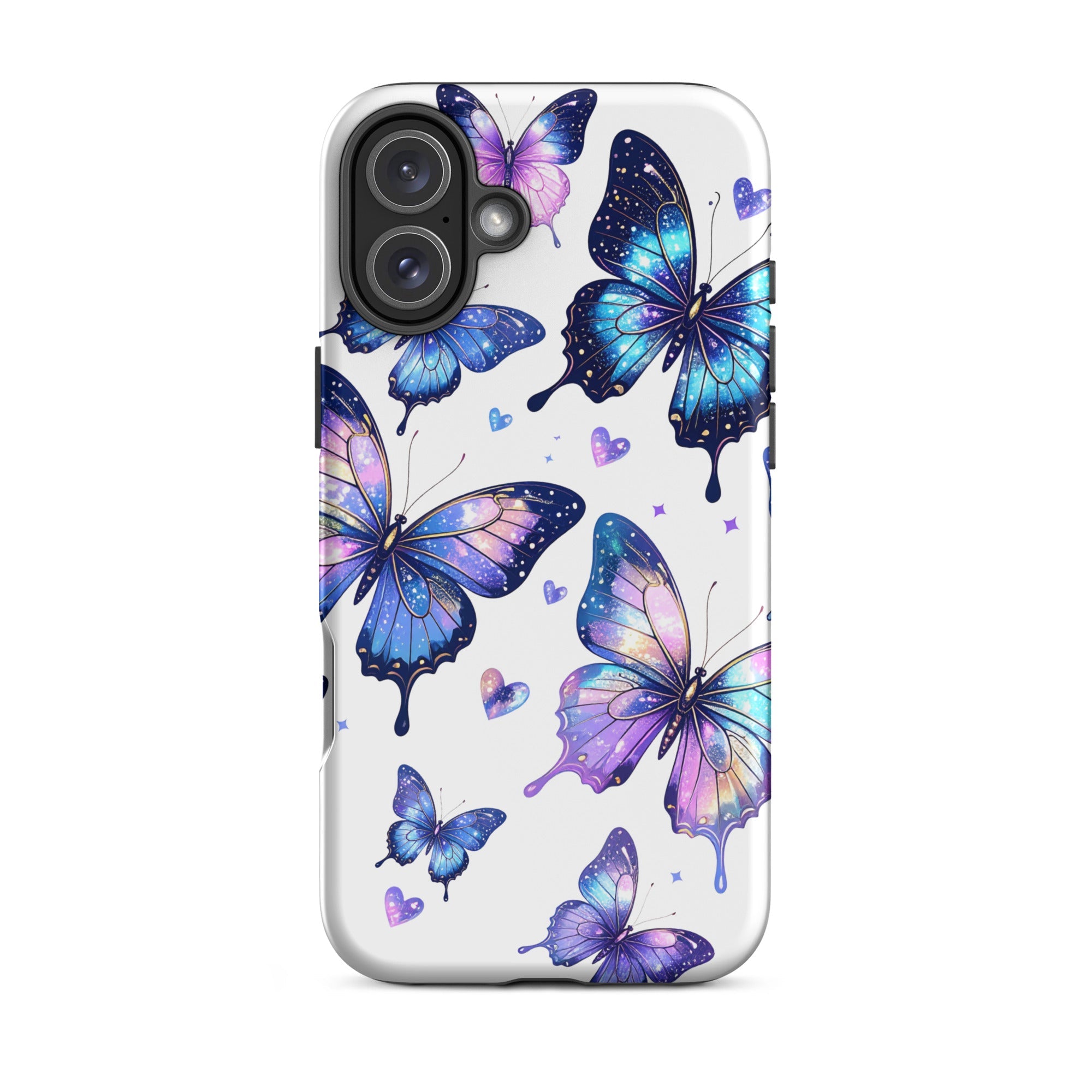 Carcasa resistente para iPhone - Mariposas Neon - CeluMovil