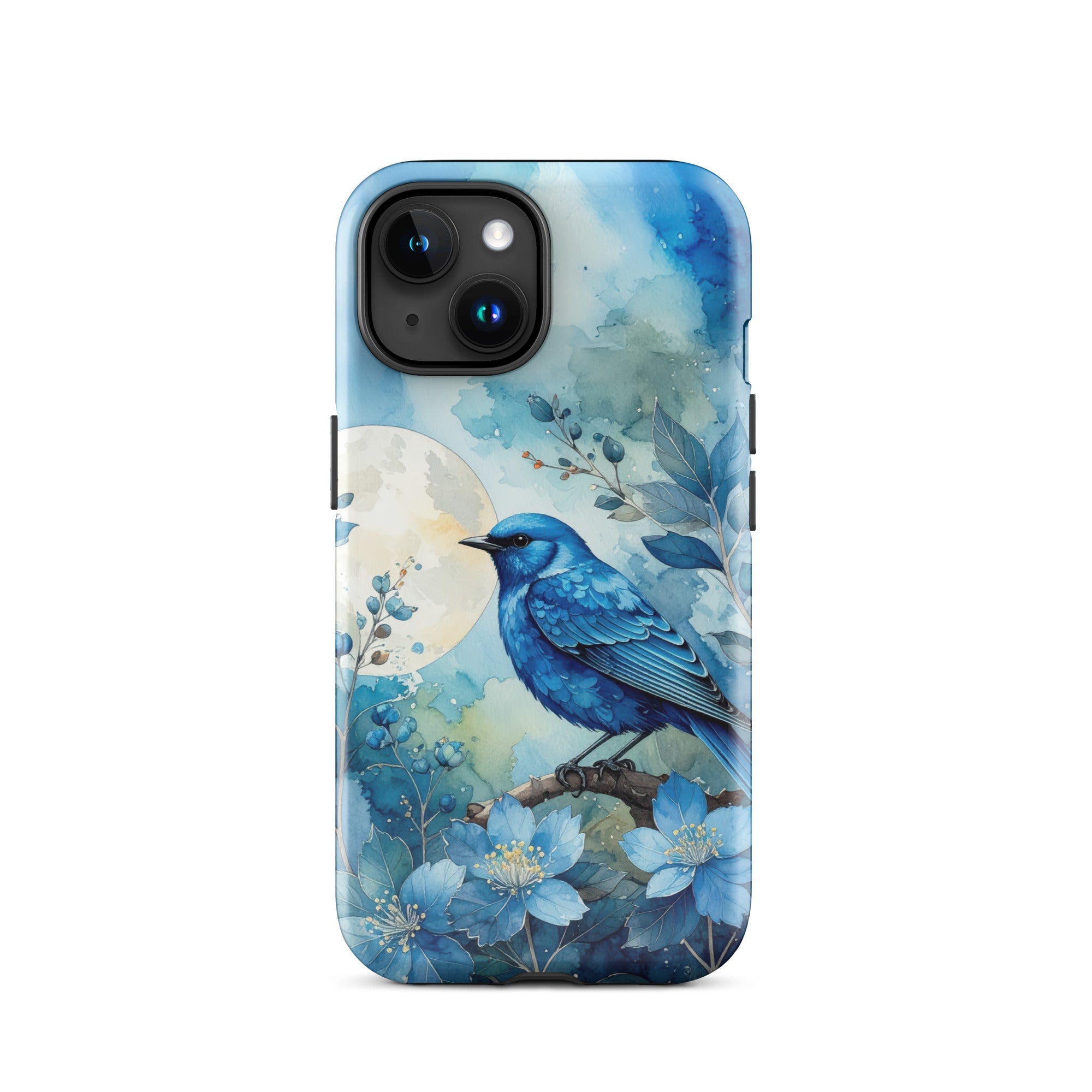 Carcasa resistente para iPhone – Pájaro Azul Crepuscular - CeluMovil