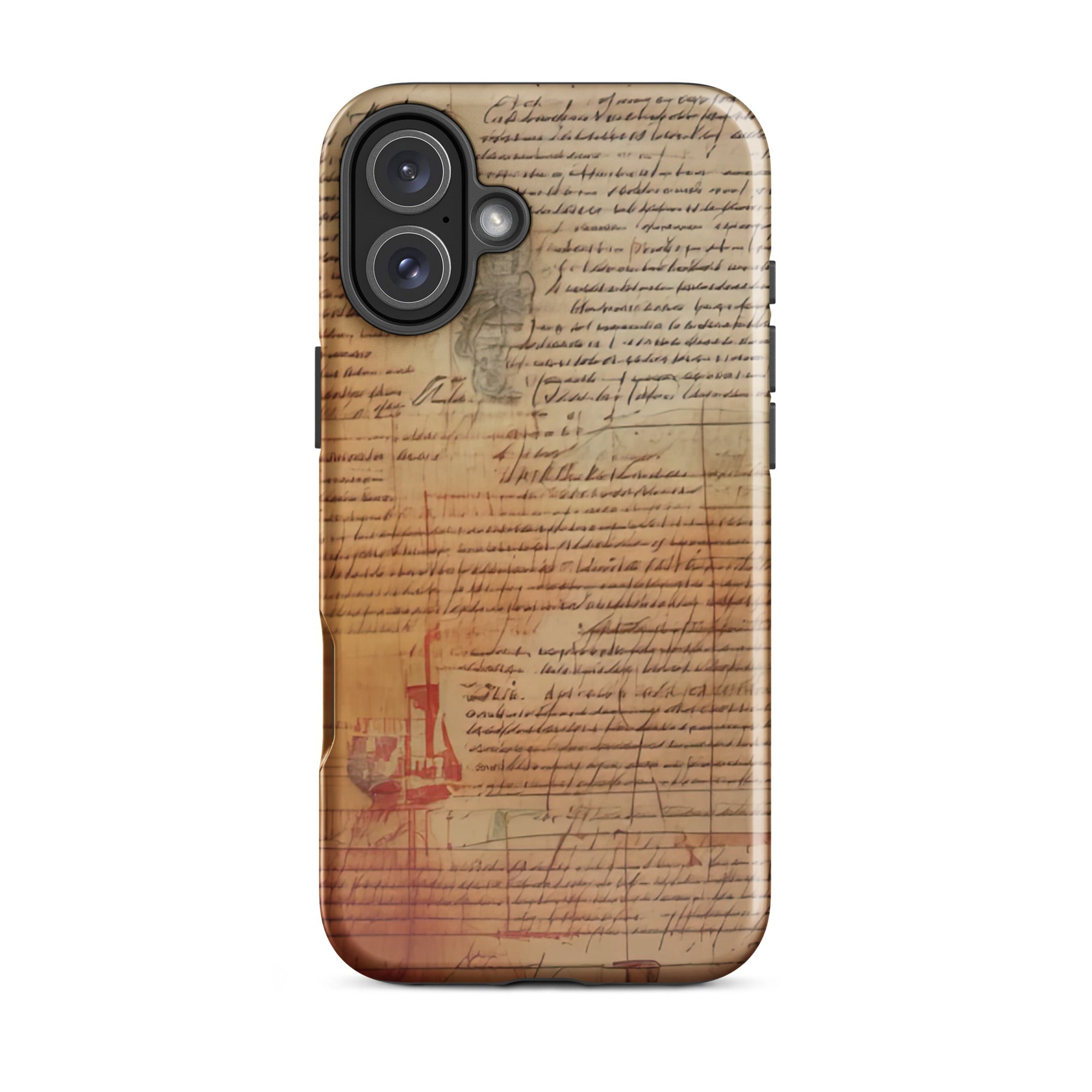 Carcasa Resistente para iPhone - Pergamino de Manuscrito Antiguo - CeluMovil