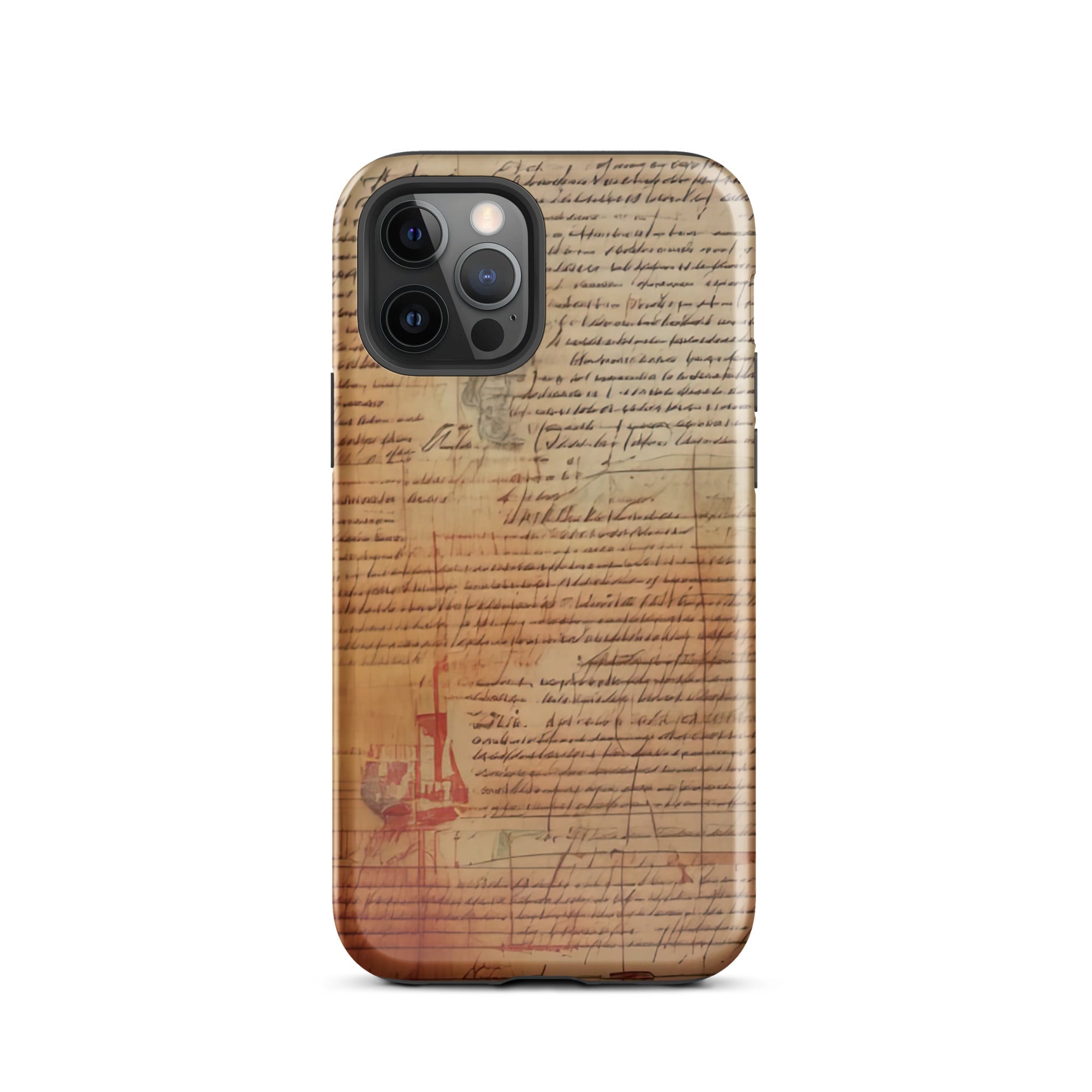 Carcasa Resistente para iPhone - Pergamino de Manuscrito Antiguo - CeluMovil