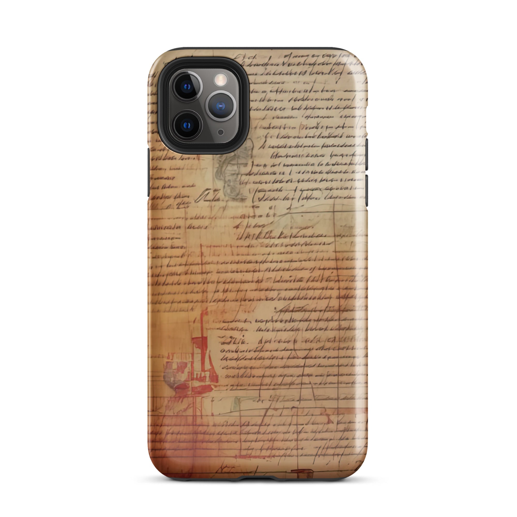 Carcasa Resistente para iPhone - Pergamino de Manuscrito Antiguo - CeluMovil