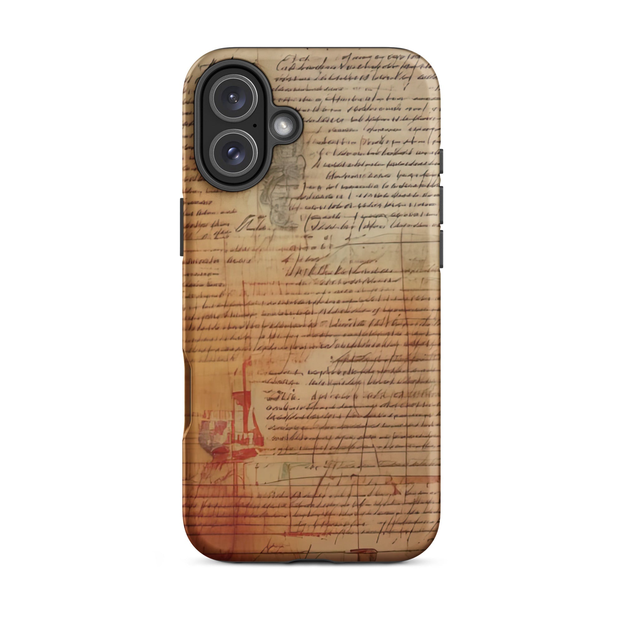 Carcasa Resistente para iPhone - Pergamino de Manuscrito Antiguo - CeluMovil
